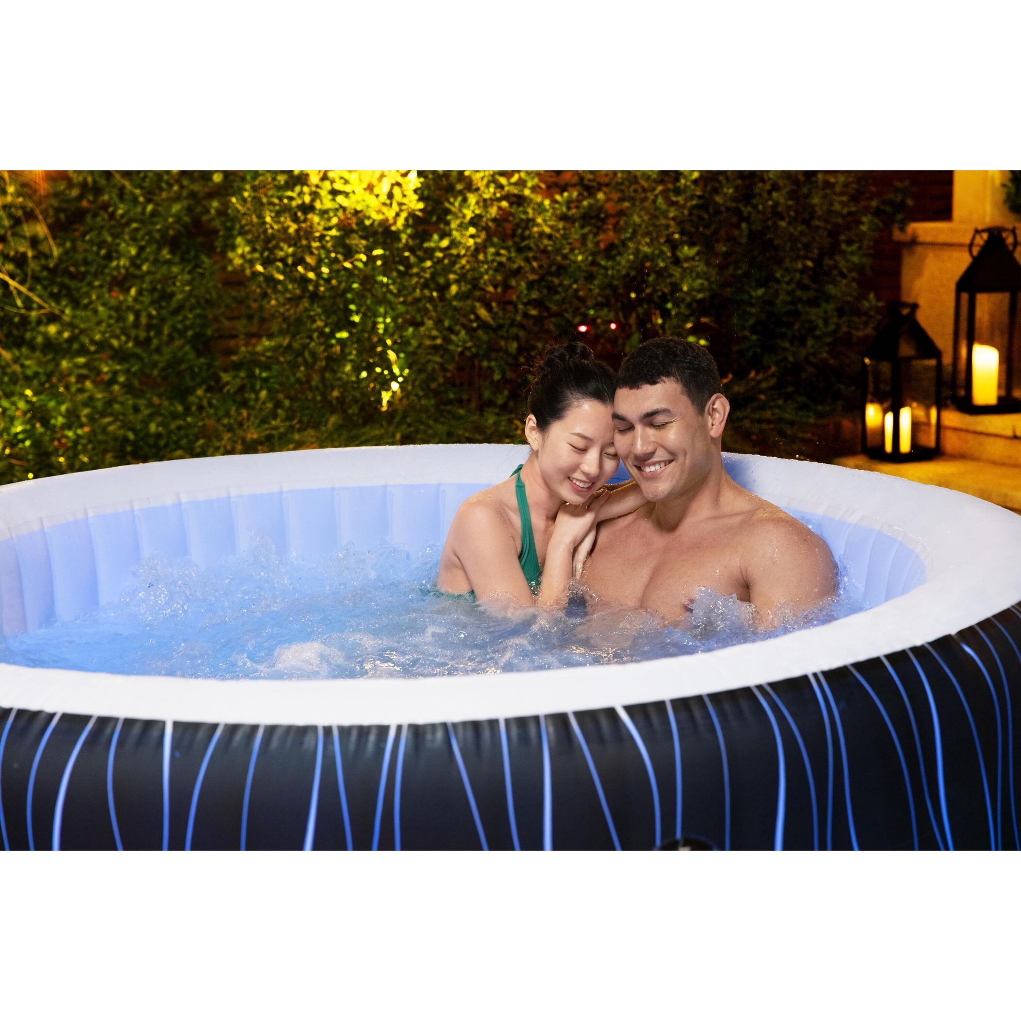 Voir la diapositive 17 : BESTWAY Spa gonflable rond 4-6 personnes 196x66cm HOLLYWOOD