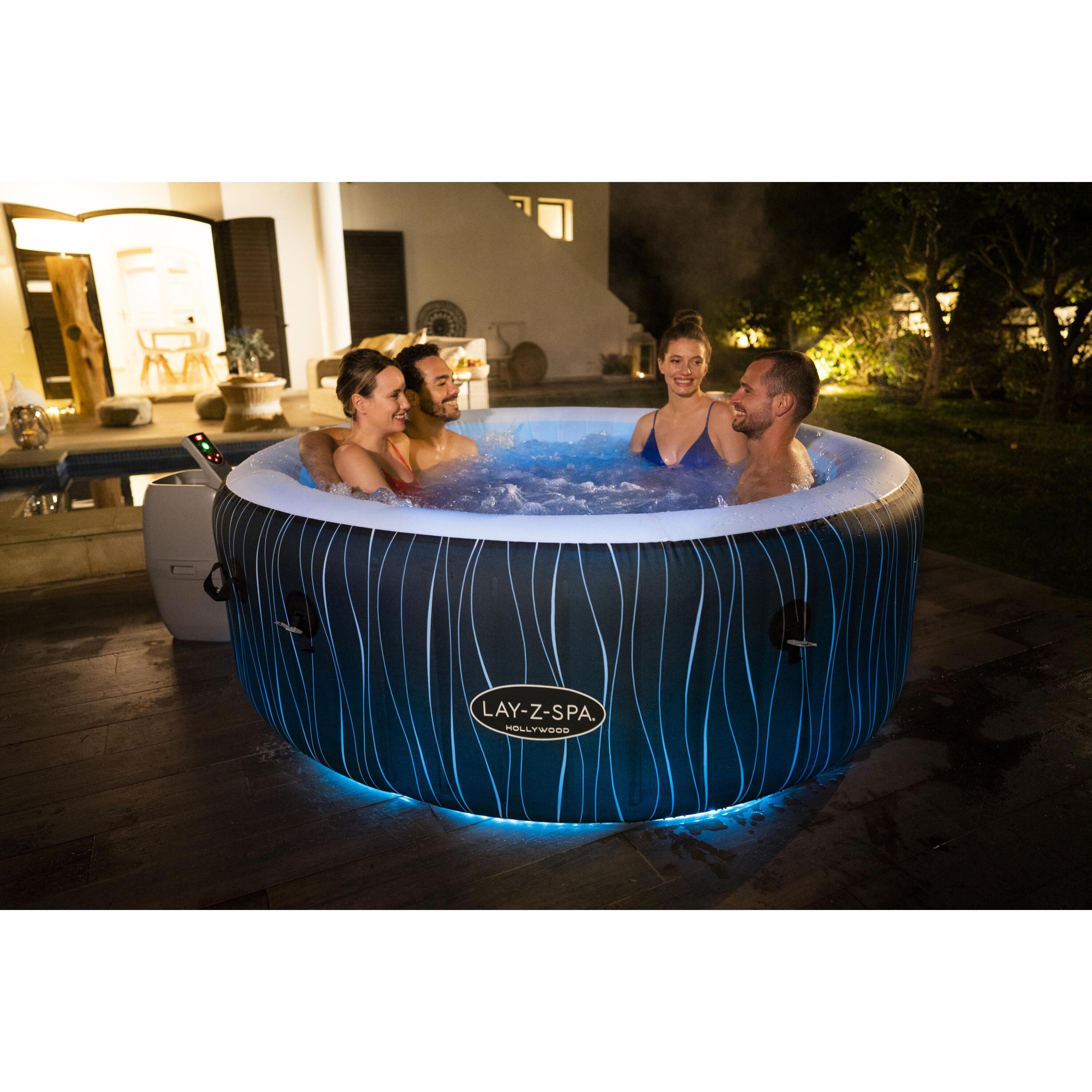 Voir la diapositive 18 : BESTWAY Spa gonflable rond 4-6 personnes 196x66cm HOLLYWOOD
