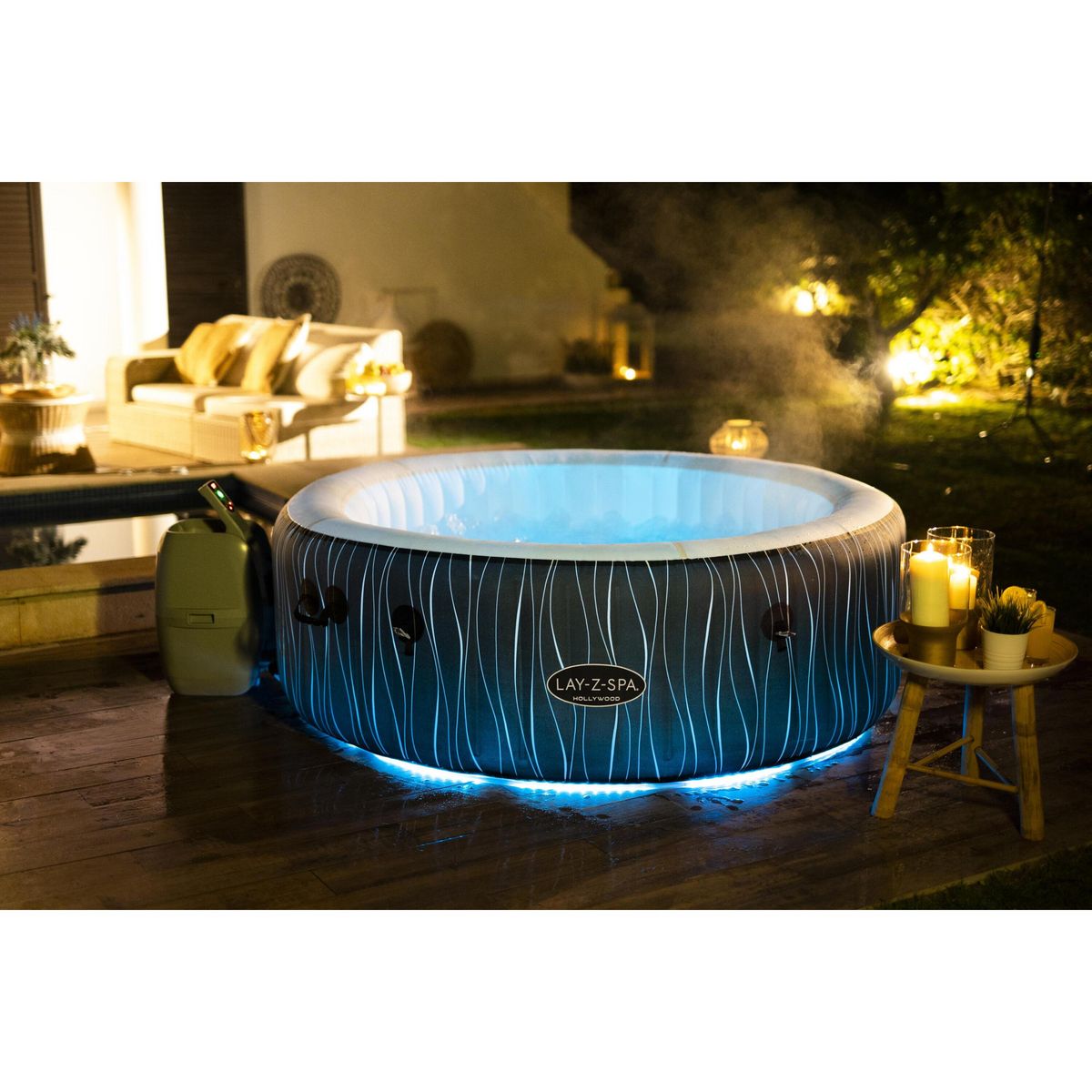 BESTWAY Spa gonflable rond 4-6 personnes 196x66cm HOLLYWOOD