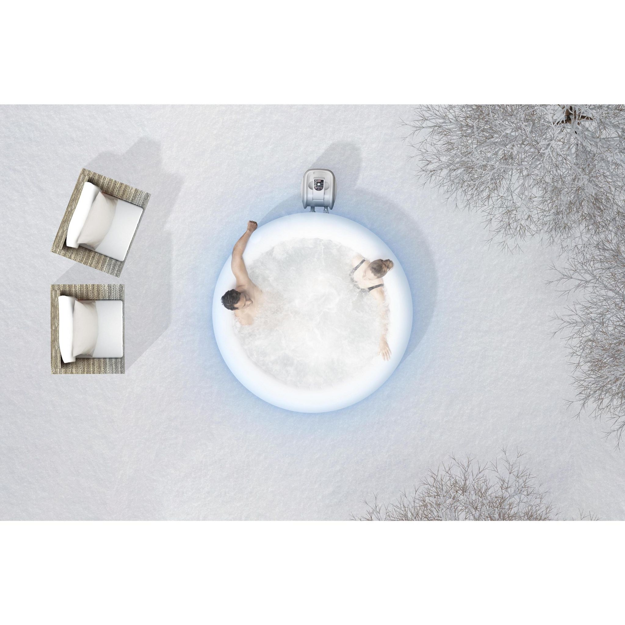 Voir la diapositive 24 : BESTWAY Spa gonflable rond 4-6 personnes 196x66cm HOLLYWOOD