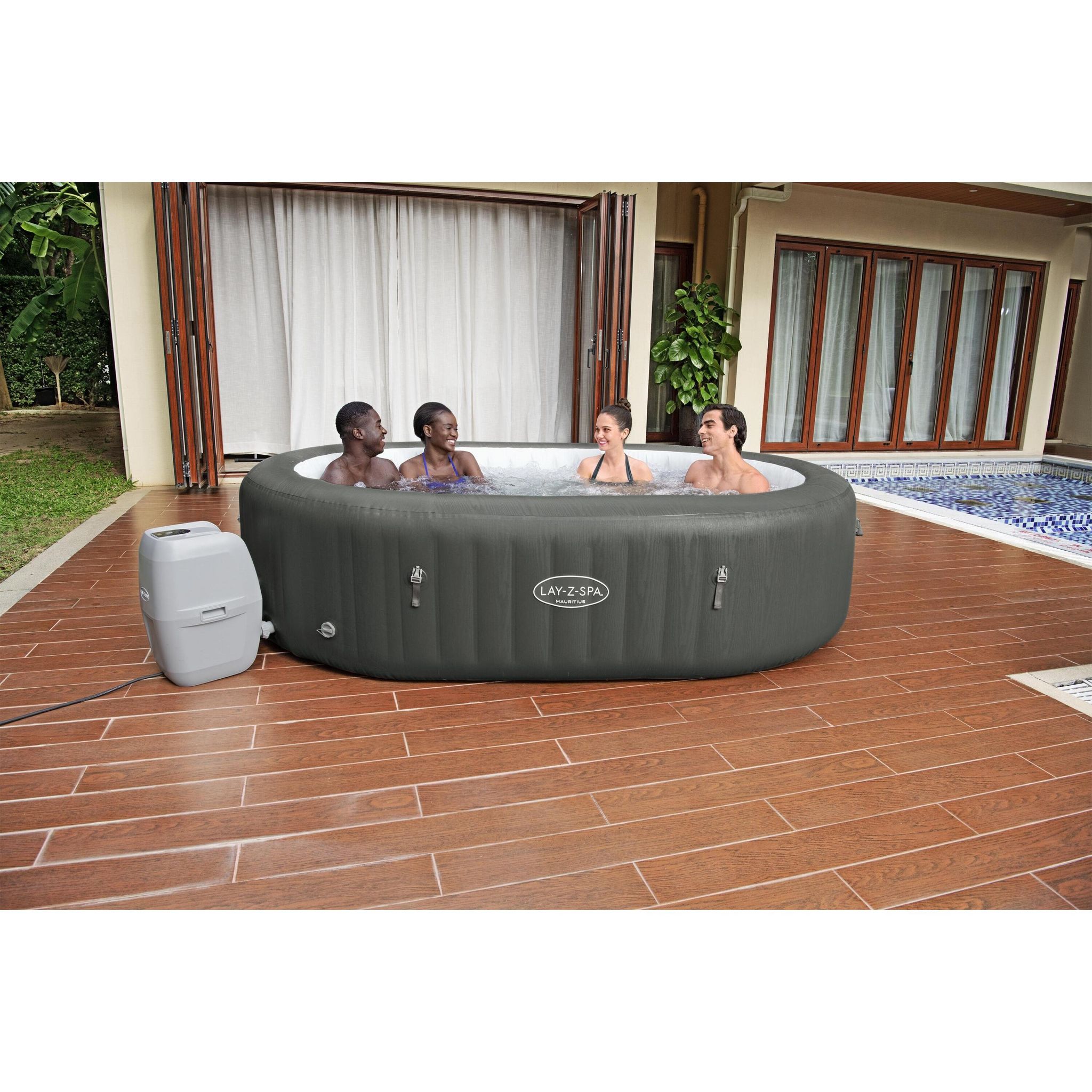 Voir la diapositive 6 : BESTWAY Spa gonflable Lay-Z-Spa Mauritius - 5/7 places