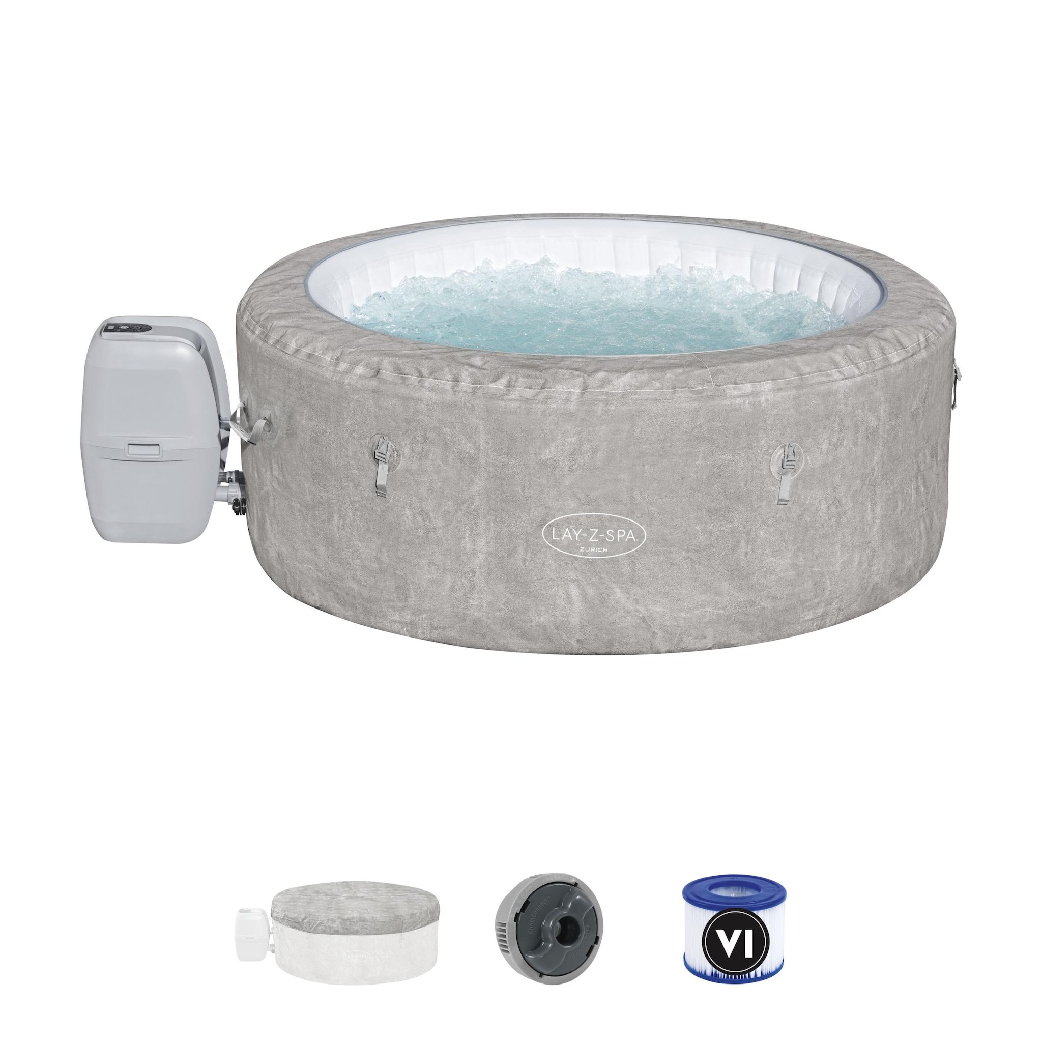 Voir la diapositive 1 : BESTWAY Spa gonflable rond Lay-Z-Spa Zurich 180 x 66 cm - 2/4 personnes