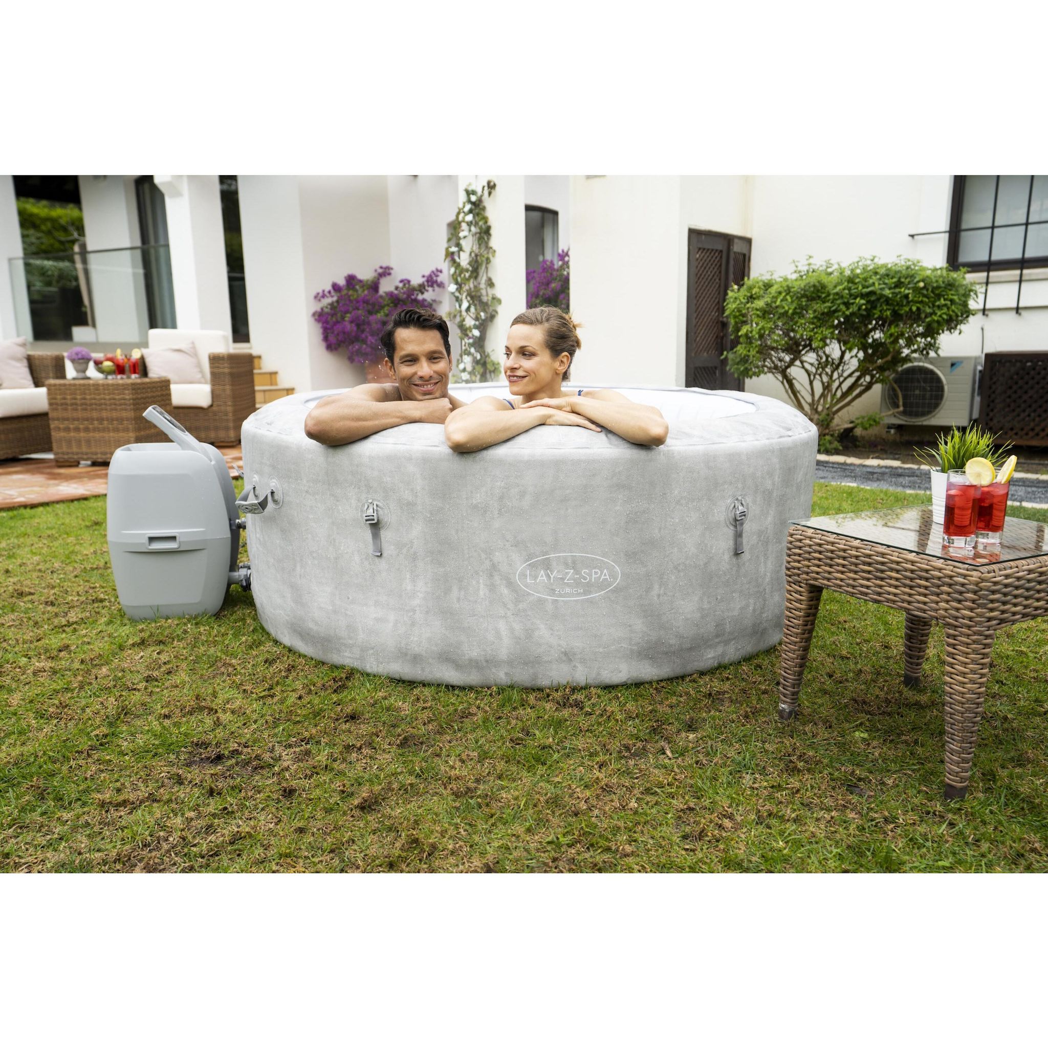 Voir la diapositive 7 : BESTWAY Spa gonflable rond Lay-Z-Spa Zurich 180 x 66 cm - 2/4 personnes