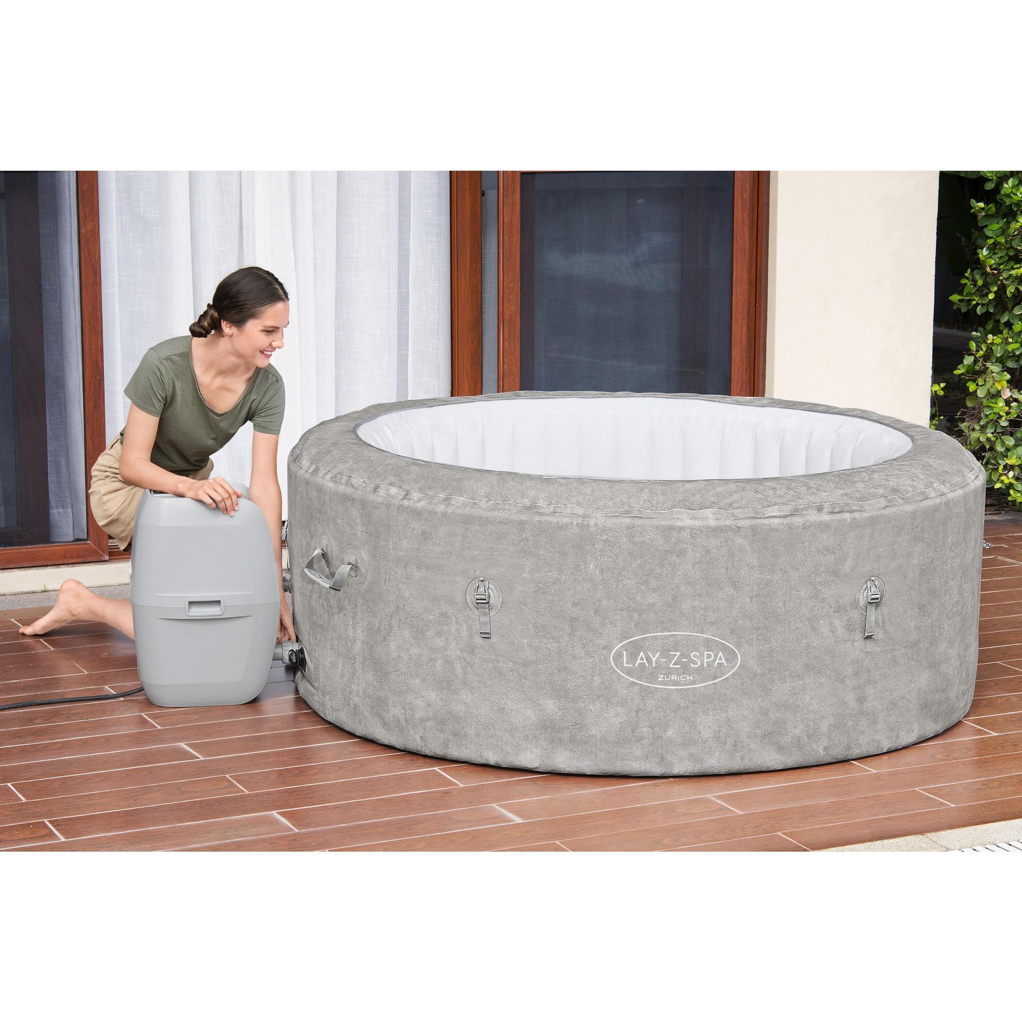 Voir la diapositive 11 : BESTWAY Spa gonflable rond Lay-Z-Spa Zurich 180 x 66 cm - 2/4 personnes