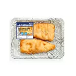 AUCHAN LE POISSONNIER Filet de merlu blanc façon fish & chips 2 pièces 500g