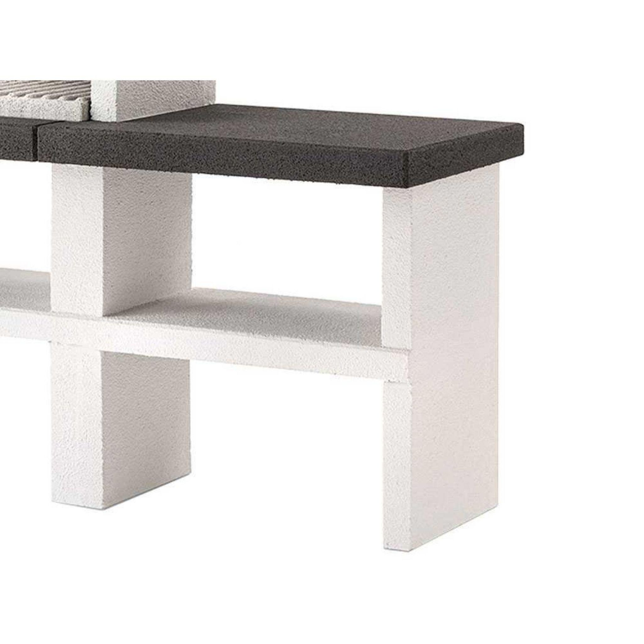 Voir la diapositive 6 : EASY GARDEN BY PALAZZETTI Barbecue fixe charbon avec plan de travail - En pierre - MENTON