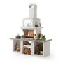Voir la diapositive 2 : EASY GARDEN BY PALAZZETTI Barbecue - four combiné fixe charbon - En pierre - PAMPLONA