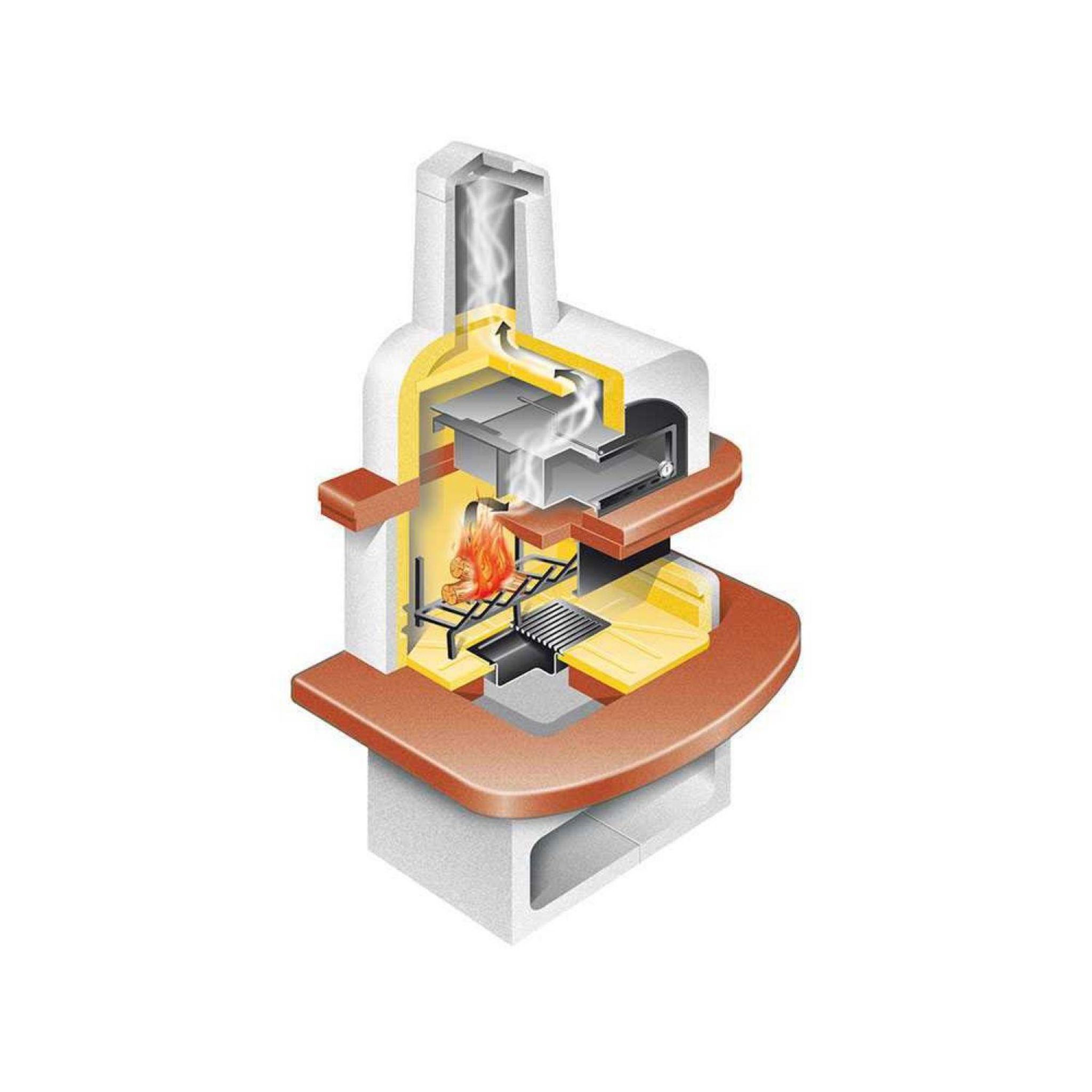 Voir la diapositive 5 : EASY GARDEN BY PALAZZETTI Barbecue - four combiné fixe charbon - En pierre - PAMPLONA