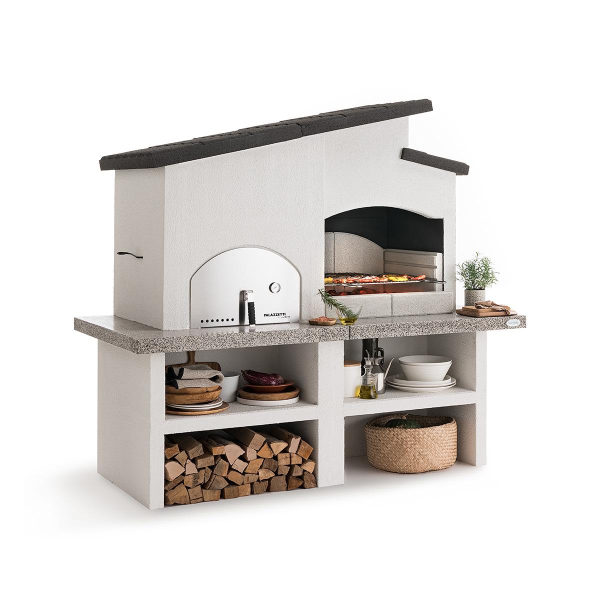 Voir la diapositive 2 : EASY GARDEN BY PALAZZETTI Barbecue - four combiné fixe charbon - En pierre - NEW ZEALAND 2