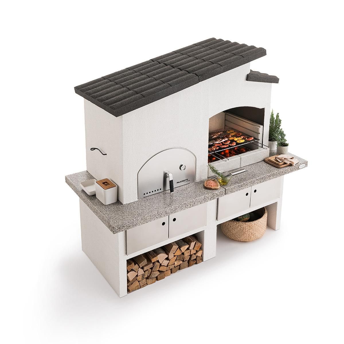 EASY GARDEN BY PALAZZETTI Barbecue - four combiné fixe charbon - En pierre - NEW ZEALAND 2