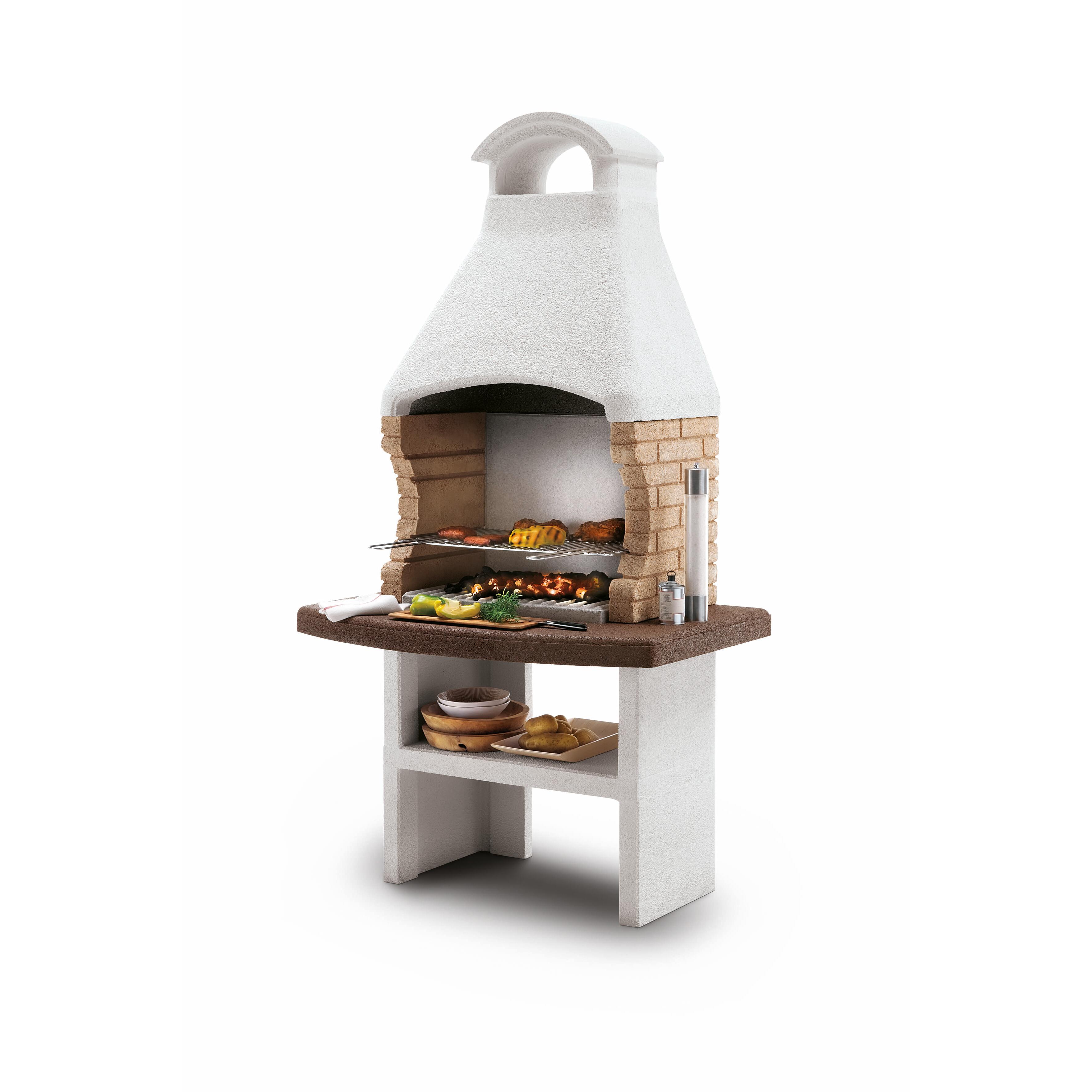 Voir la diapositive 2 : EASY GARDEN BY PALAZZETTI Barbecue fixe charbon - En pierre - Avec hotte - BREST 3