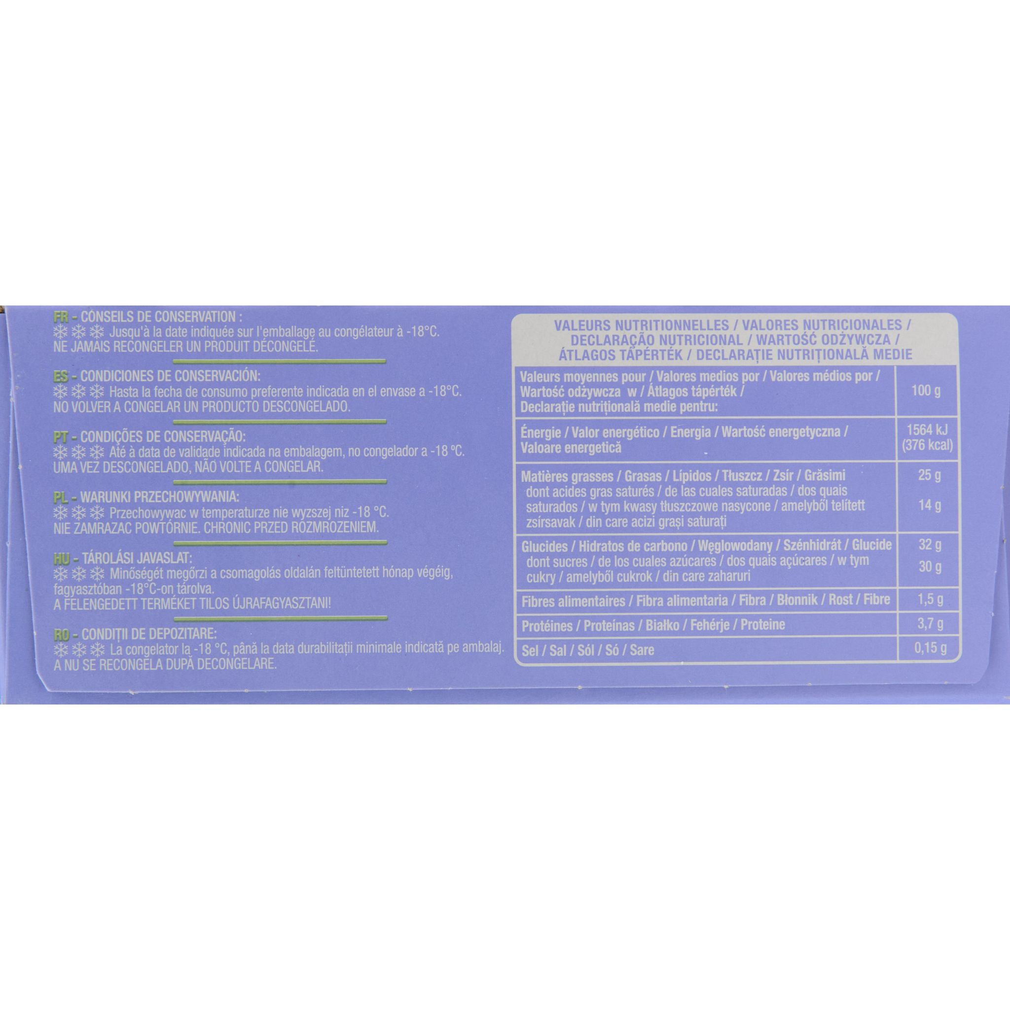 Voir la diapositive 5 : AUCHAN Bâtonnets glacés façon rocher chocolat noisette 4 pièces 204g