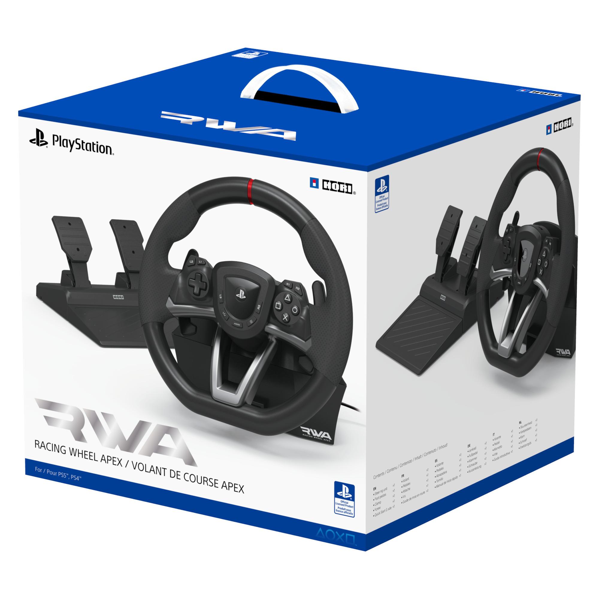 Voir la diapositive 2 : HORI Volant de course noir pour PS5 et PC Apex
