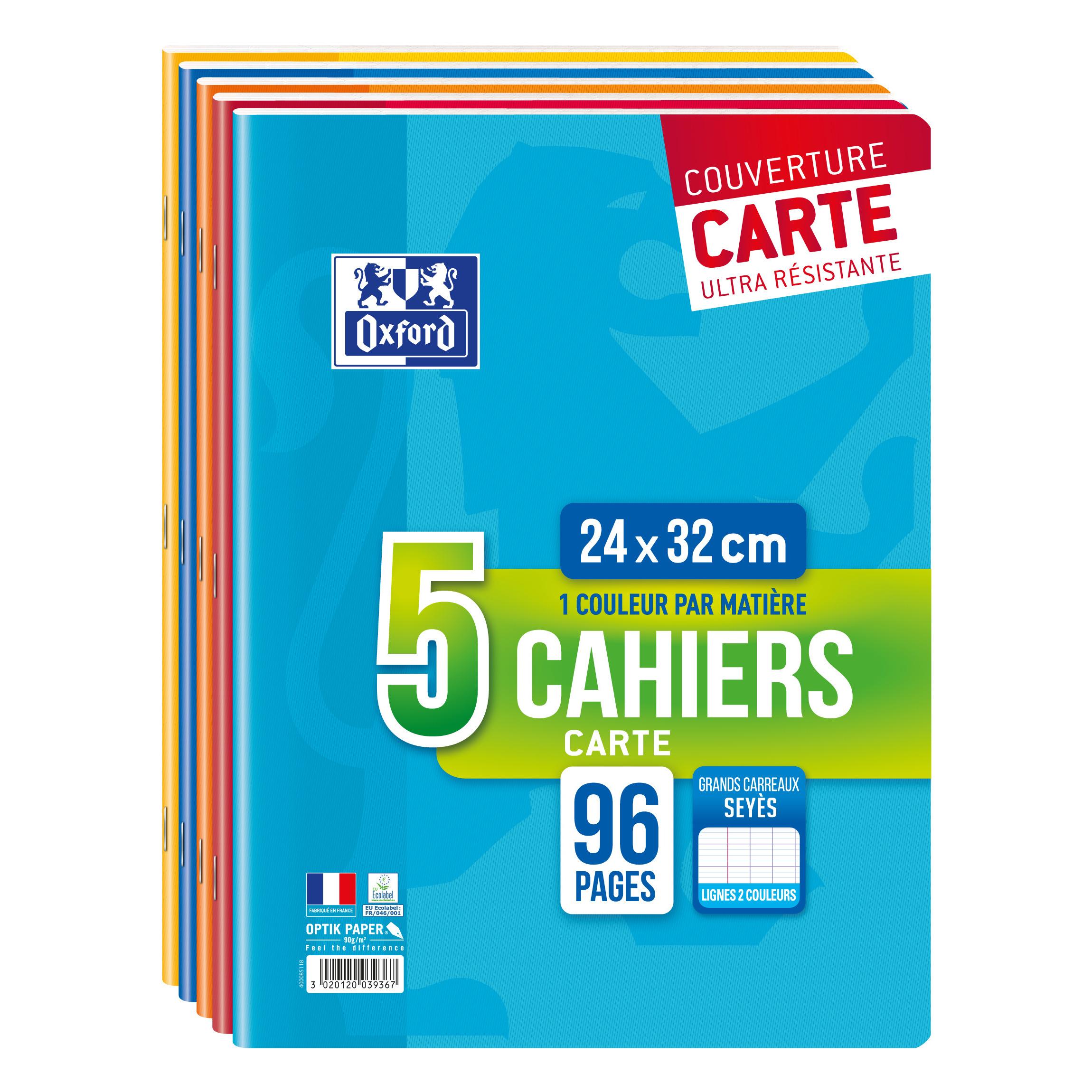 HAMELIN Cahiers x5 Oxford 24x32 cm 96 pages SEYS 90g
