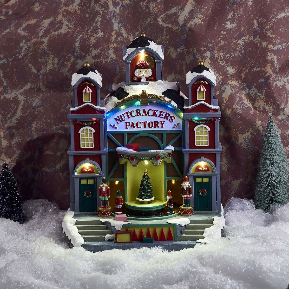 ACTUEL Village Lumineux de Noël avec Arbre en Mouvement