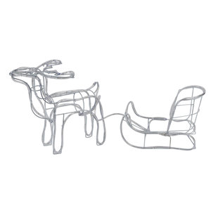 Ornements Suspendus Cerf Acrylique Transparent - Lot De 2, 13 Cm - Décoration Sapin Noël, Couronne, Porte