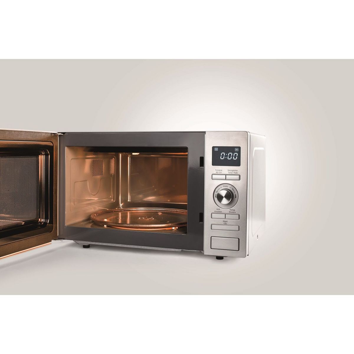 BEKO Micro-ondes grill MGF28310X - 900 W - Capacité 29 L - Gris