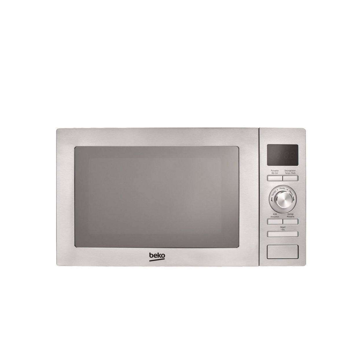 BEKO Micro-ondes grill MGF28310X - 900 W - Capacité 29 L - Gris