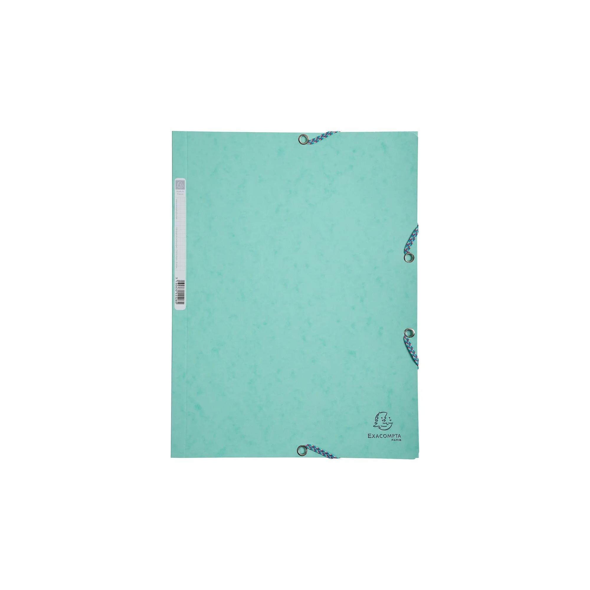 EXACOMPTA Chemise à 3 rabats en carton, vert eau