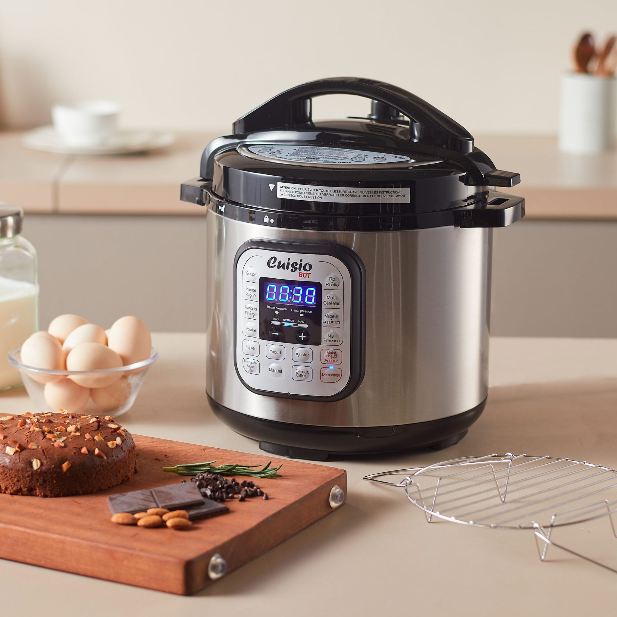 Voir la diapositive 2 : KITCHENCOOK Robot cuiseur CUISIOBOT - Noir et Argent