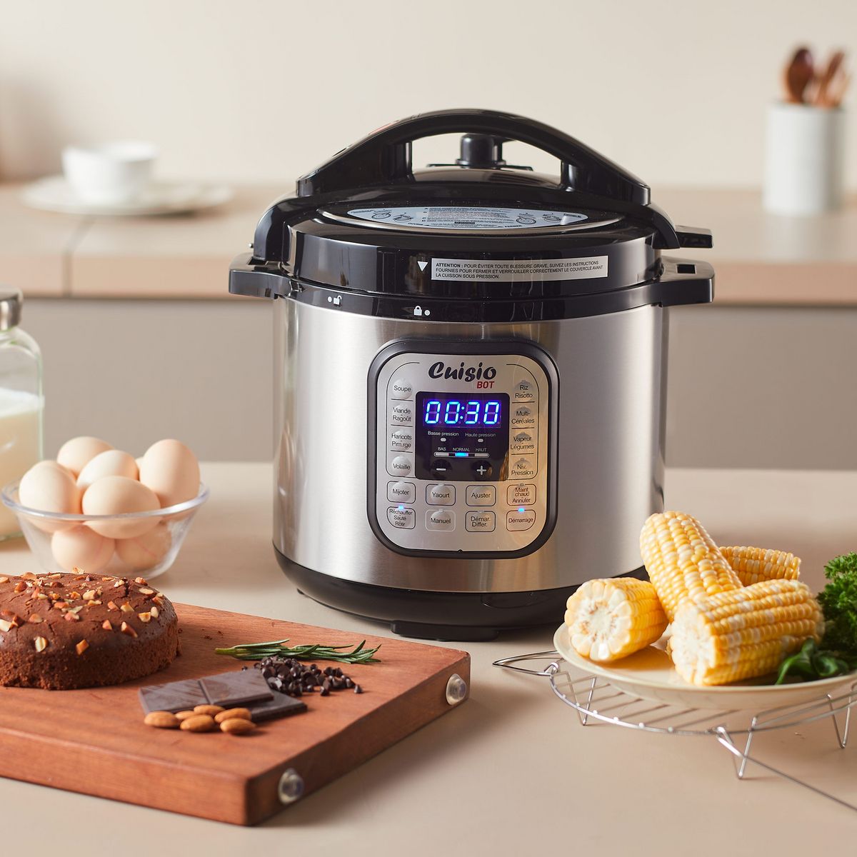 KITCHENCOOK Robot cuiseur CUISIOBOT - Noir et Argent