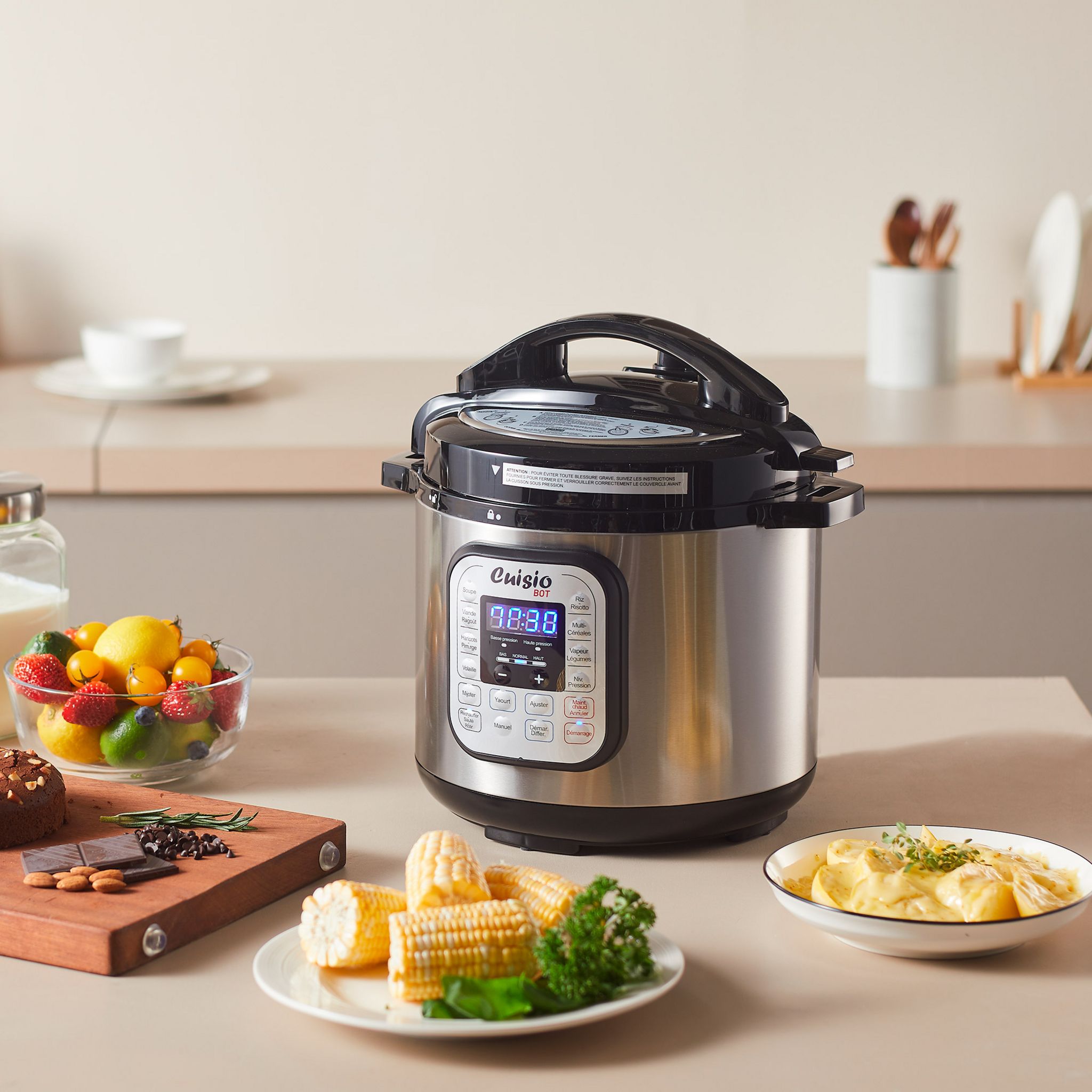 Voir la diapositive 8 : KITCHENCOOK Robot cuiseur CUISIOBOT - Noir et Argent