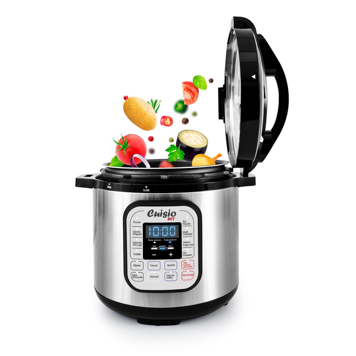 KITCHENCOOK Robot cuiseur CUISIOBOT - Noir et Argent