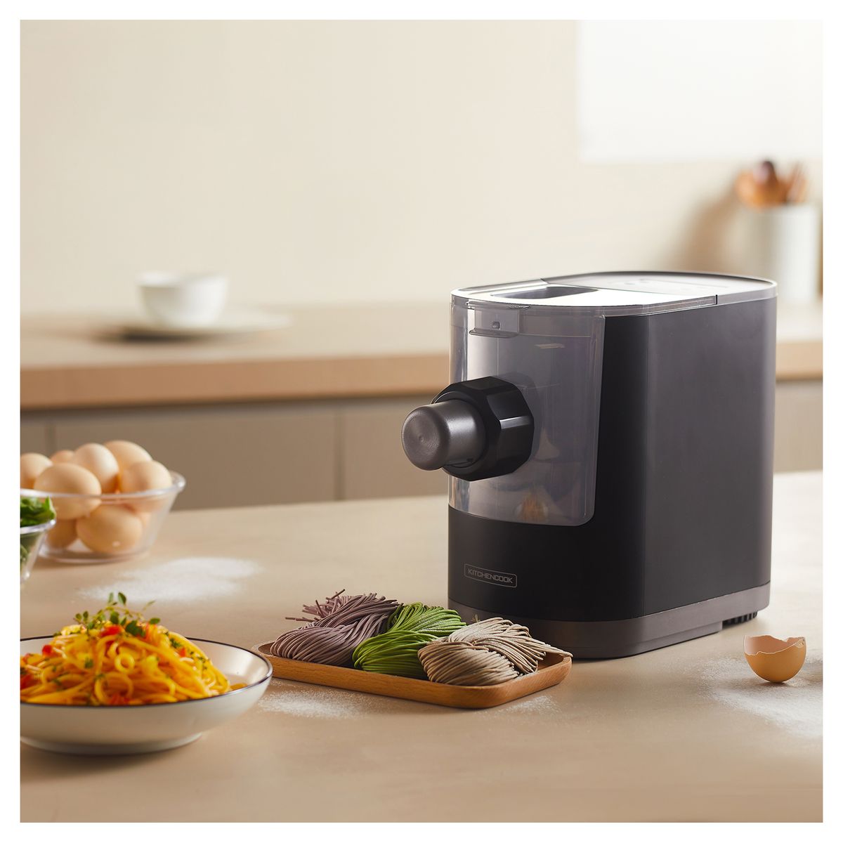 Voir la diapositive 14 : KITCHENCOOK Machine à pâtes KPASTA 24M - Noir