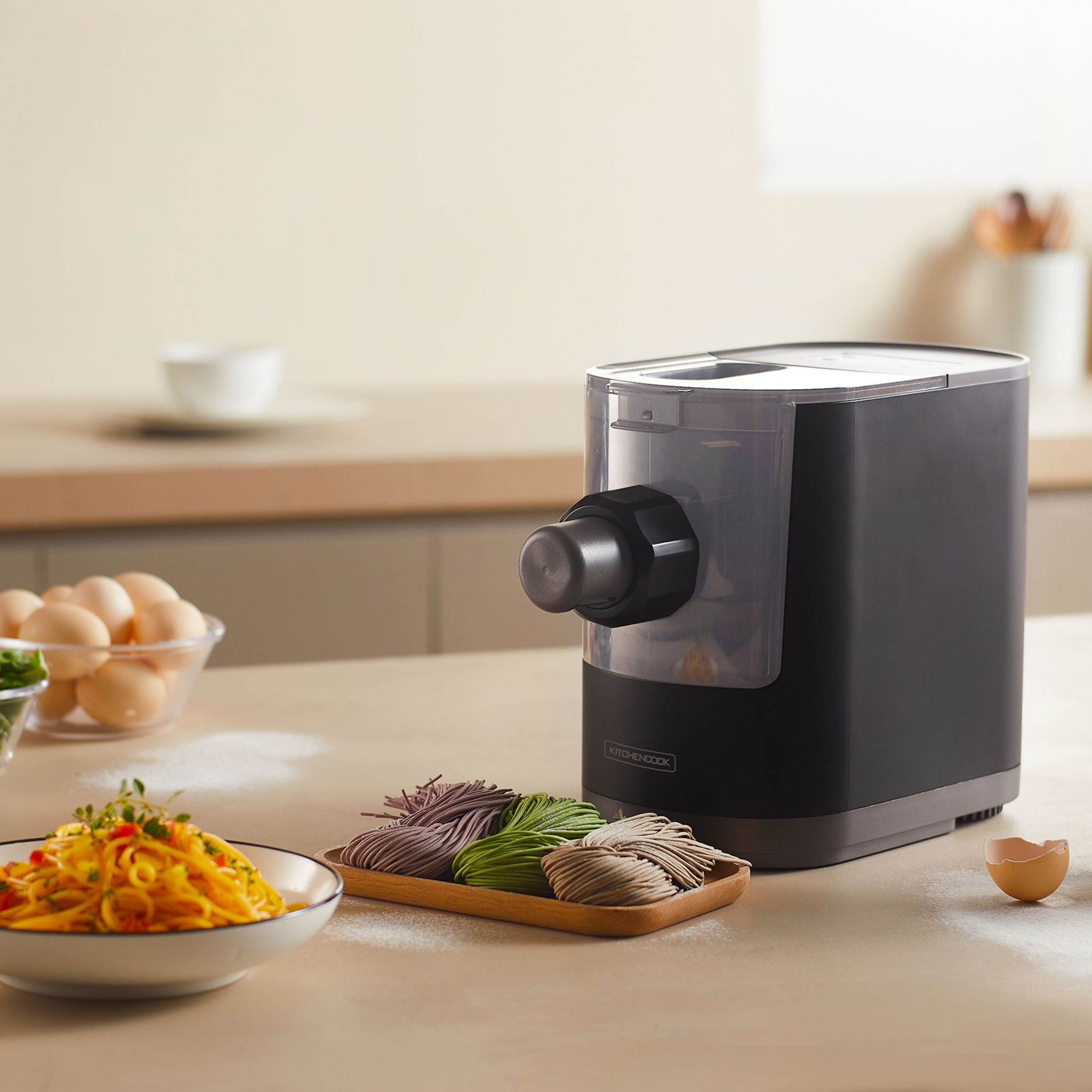 Voir la diapositive 8 : KITCHENCOOK Machine à pâtes KPASTA 24M - Noir