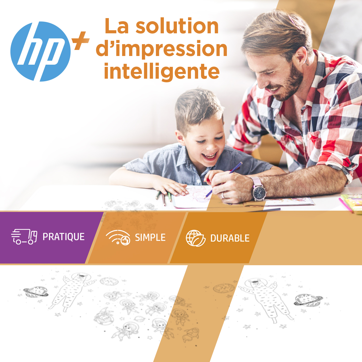 Voir la diapositive 5 : HP Imprimante DESKJET 2723E Terracotta - compatible Instant Ink 