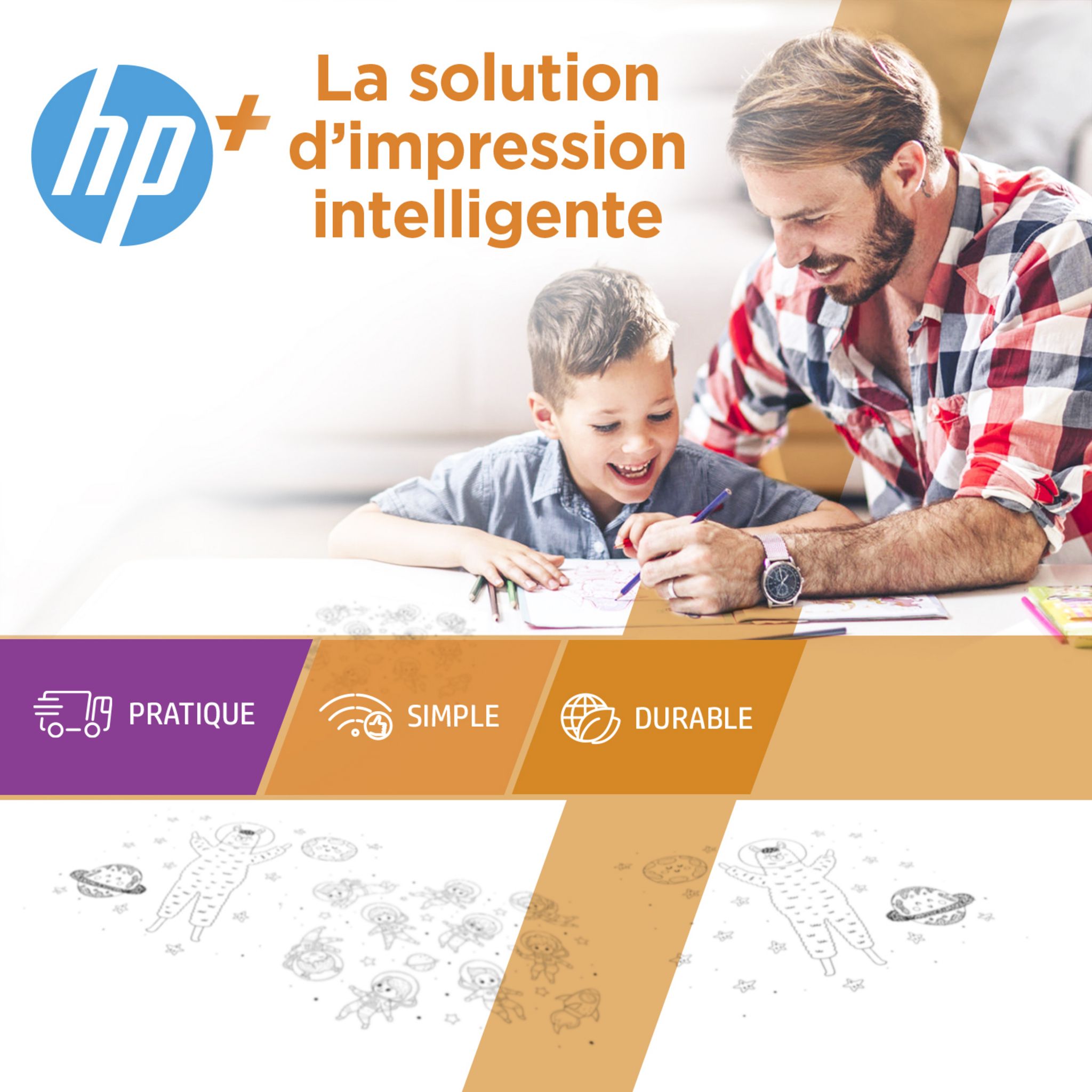Voir la diapositive 5 : HP Imprimante DESKJET 2723E Terracotta - compatible Instant Ink 
