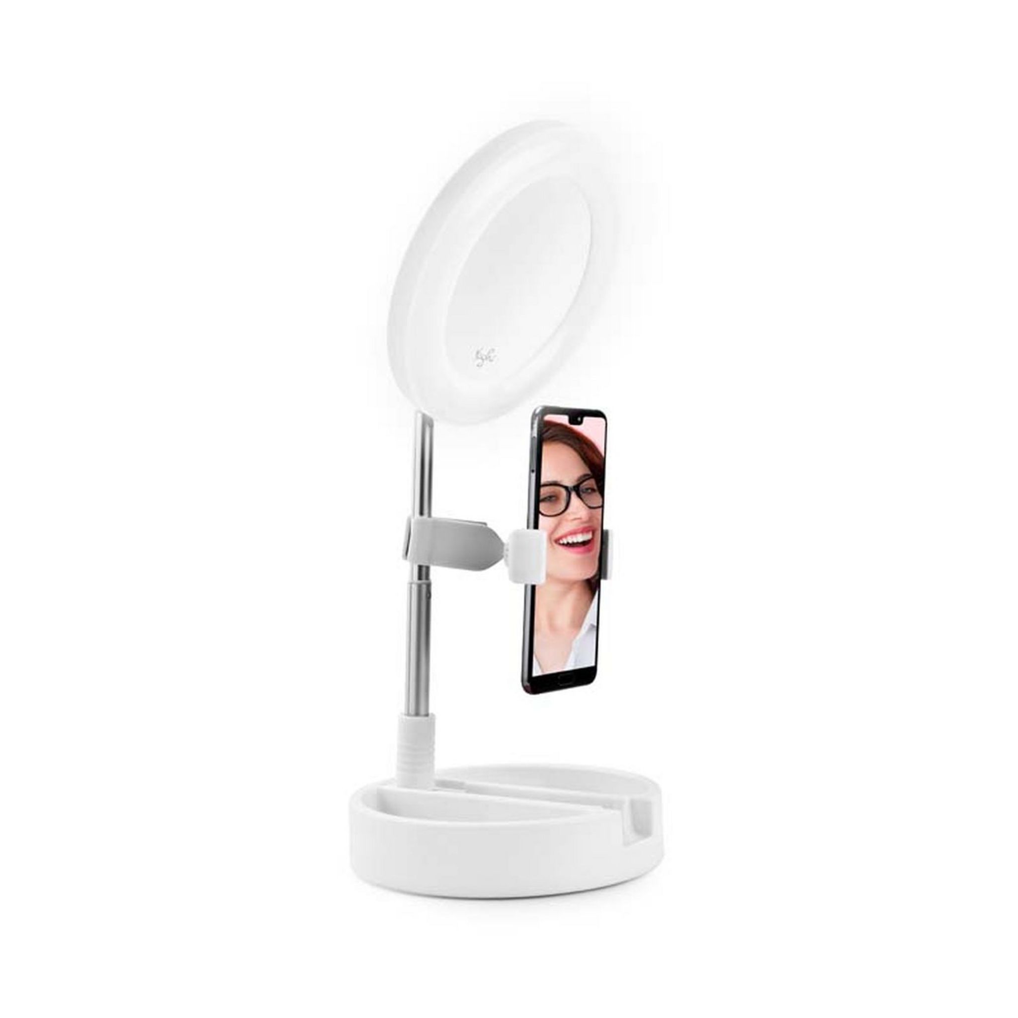 Voir la diapositive 4 : YOGHI Miroir selfie LED MRR1  - Blanc