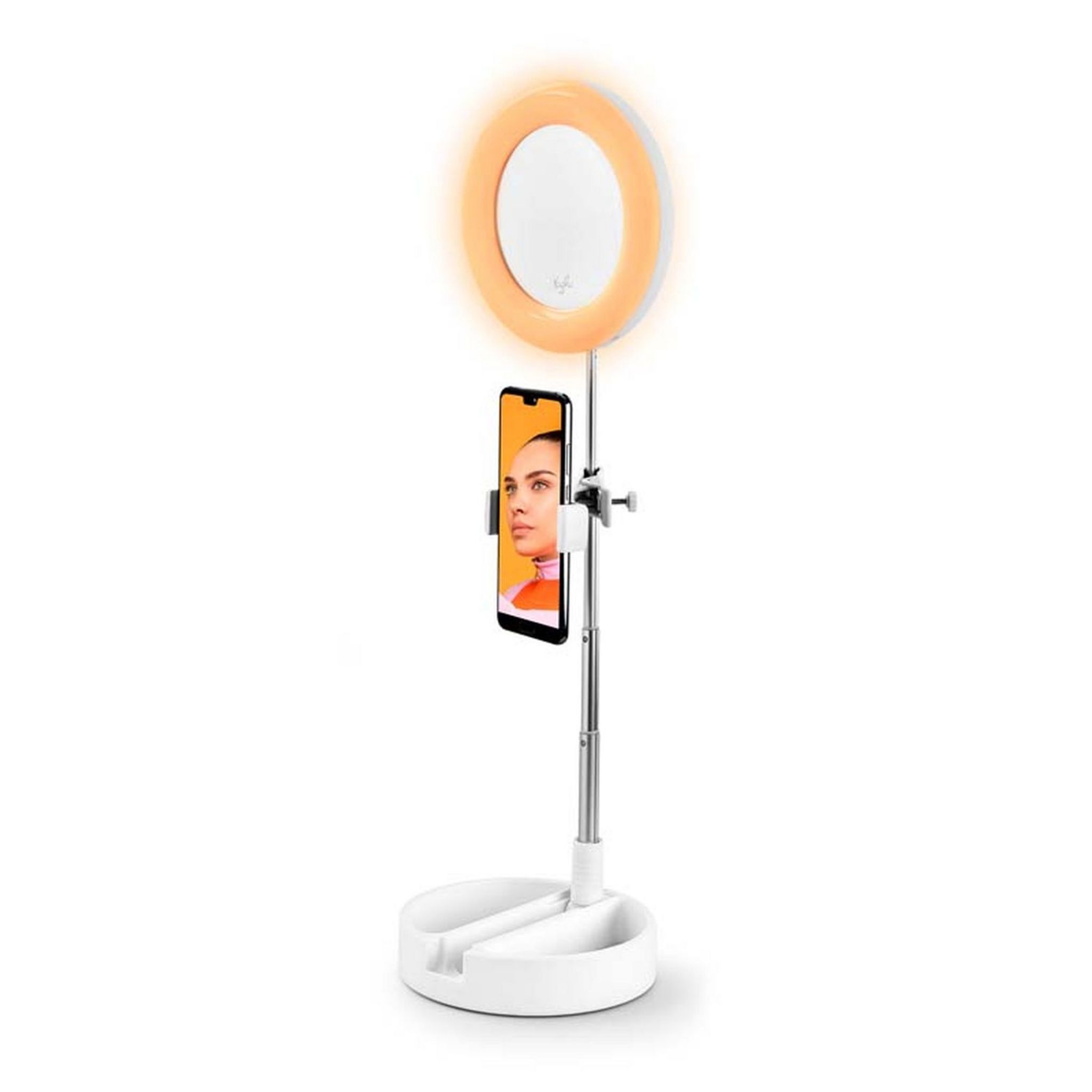 Voir la diapositive 8 : YOGHI Miroir selfie LED MRR1  - Blanc