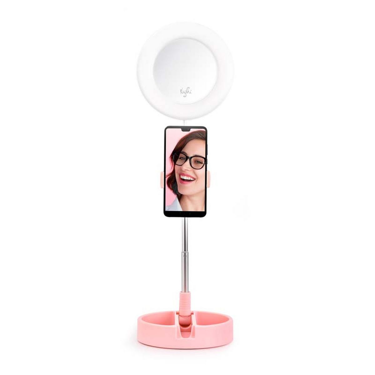 YOGHI Miroir selfie LED MRR1  - Rose