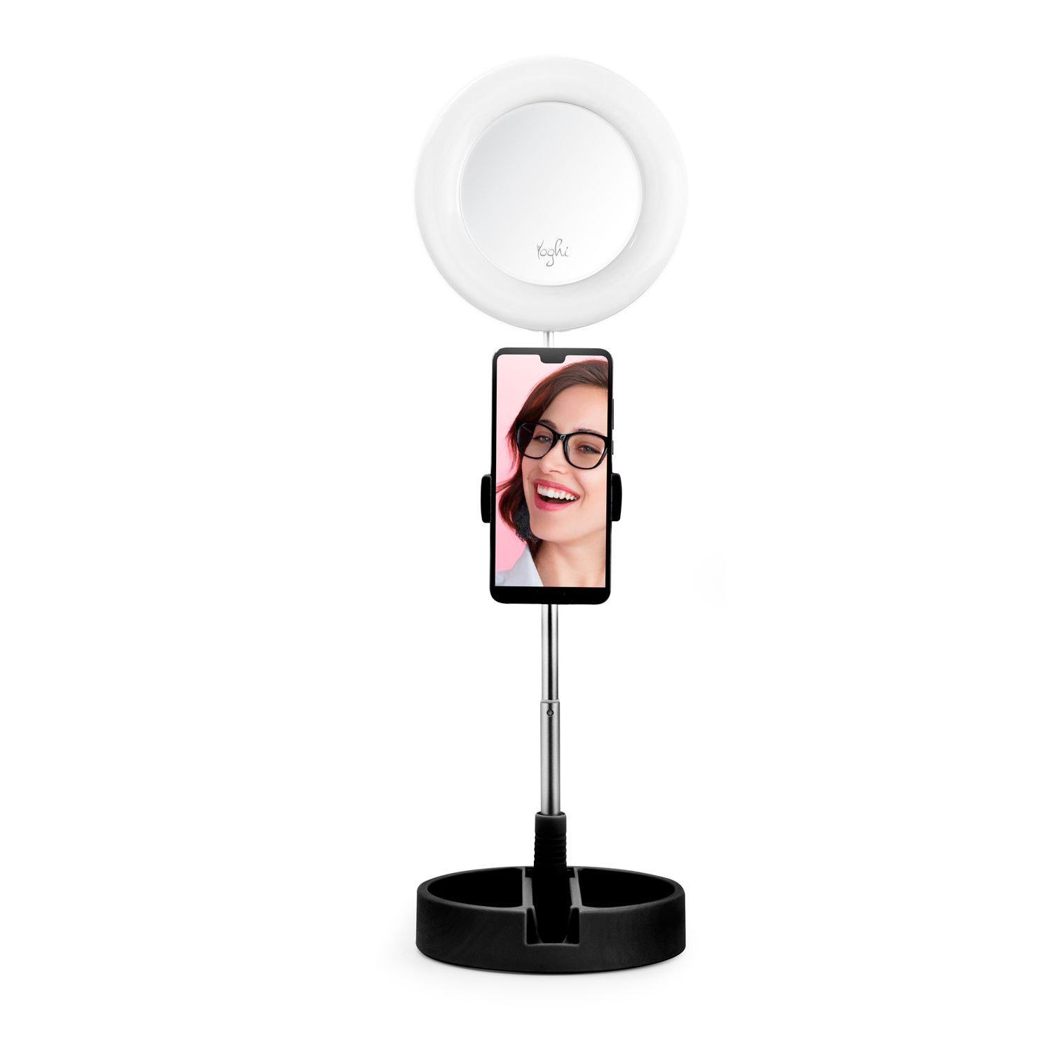 Voir la diapositive 5 : YOGHI Miroir selfie LED MRR1  - Noir