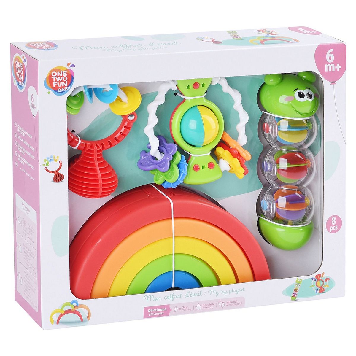 ONE TWO FUN Mon coffret d'éveil 4 pièces