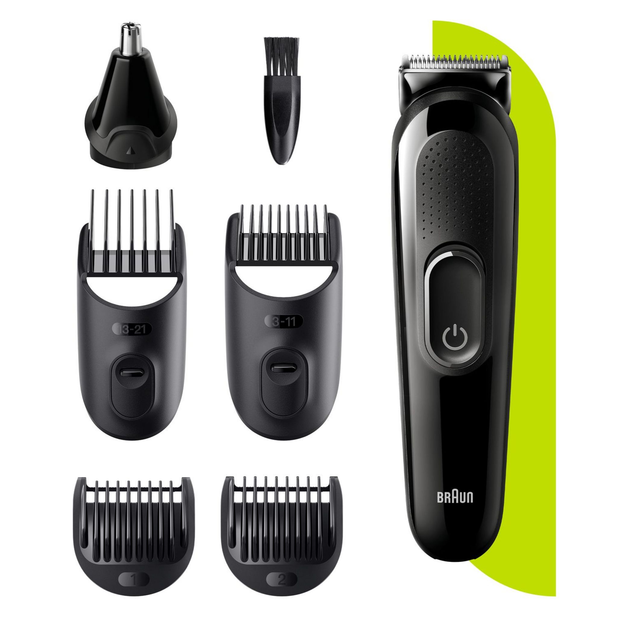 Voir la diapositive 2 : BRAUN Tondeuse multi MGK3320 - Noir