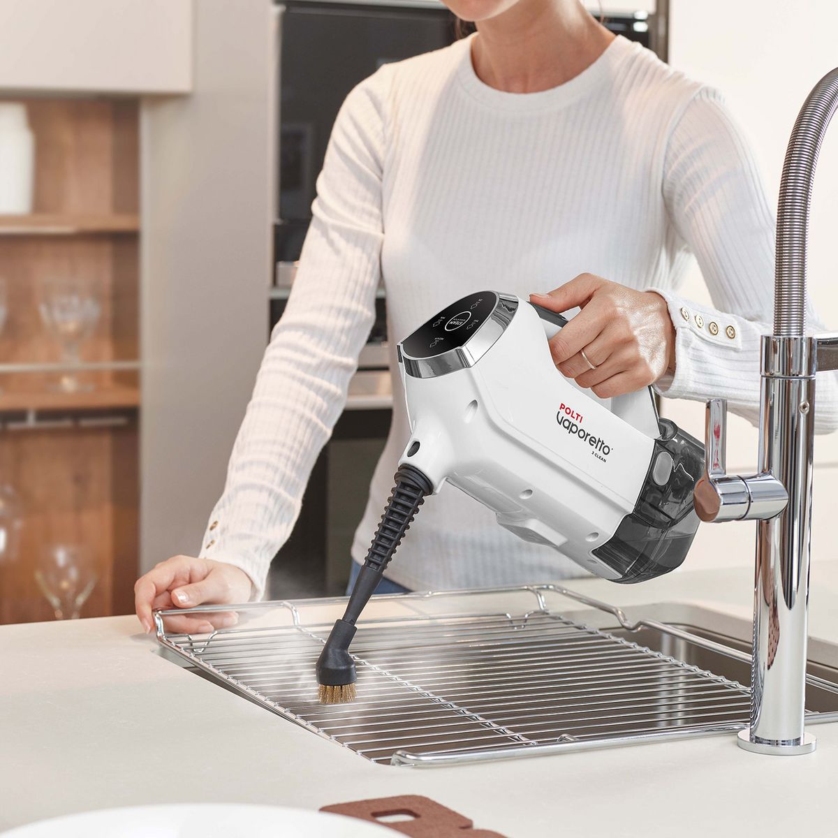 POLTI Balai vapeur 3 clean PTEU0295  - Noir et blanc