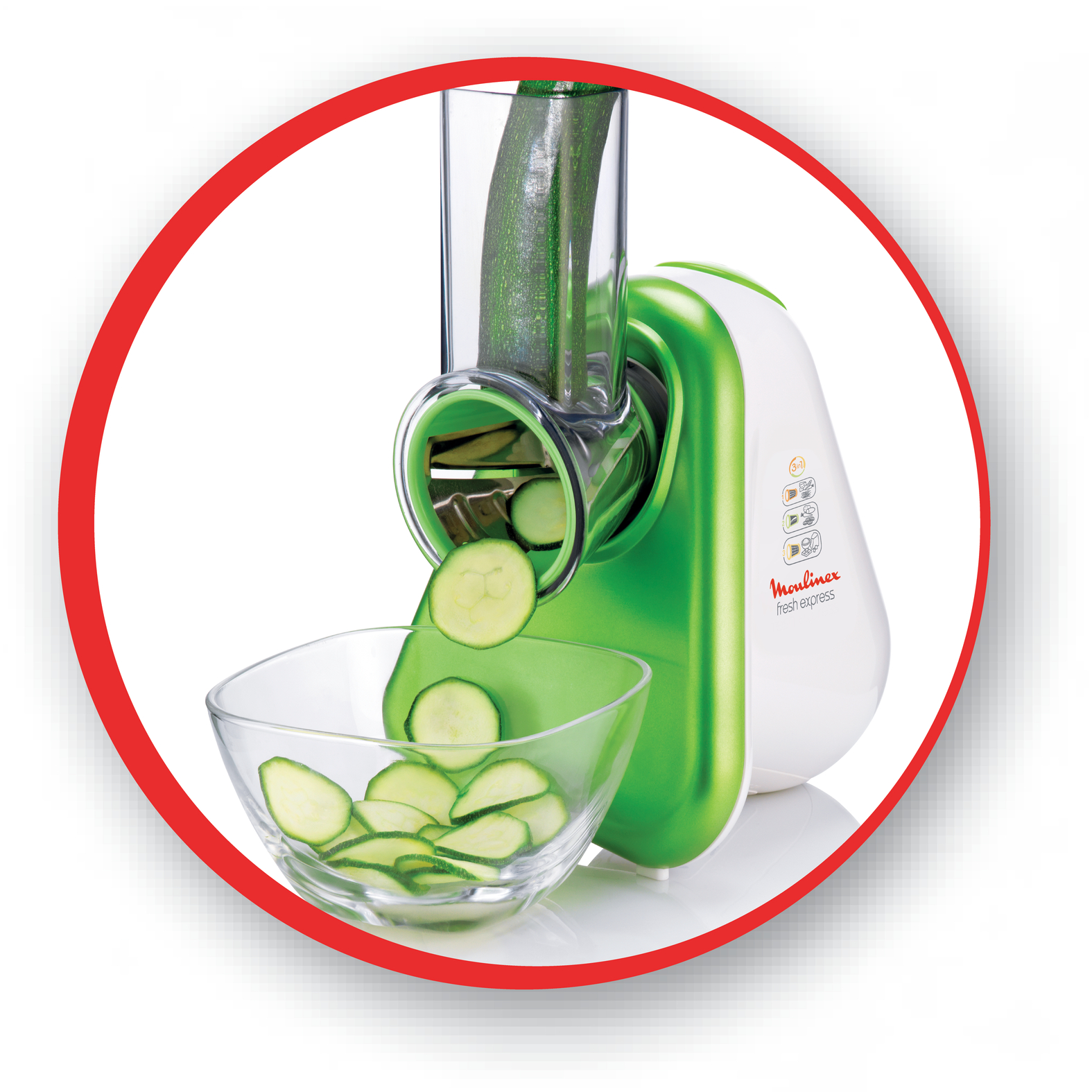 Voir la diapositive 12 : MOULINEX Fresh express 3 en 1 DJ753510 - Rouge
