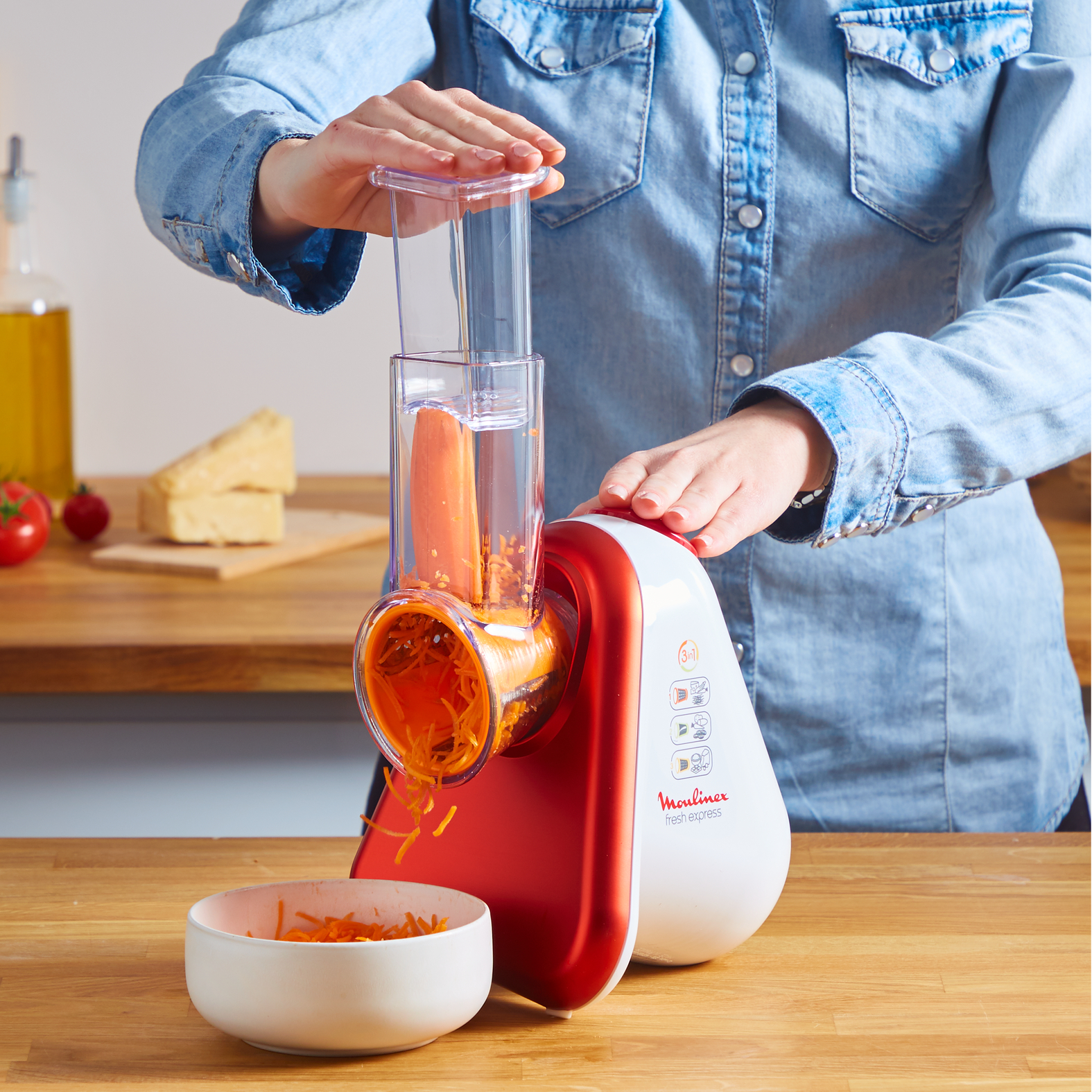Voir la diapositive 8 : MOULINEX Fresh express 3 en 1 DJ753510 - Rouge