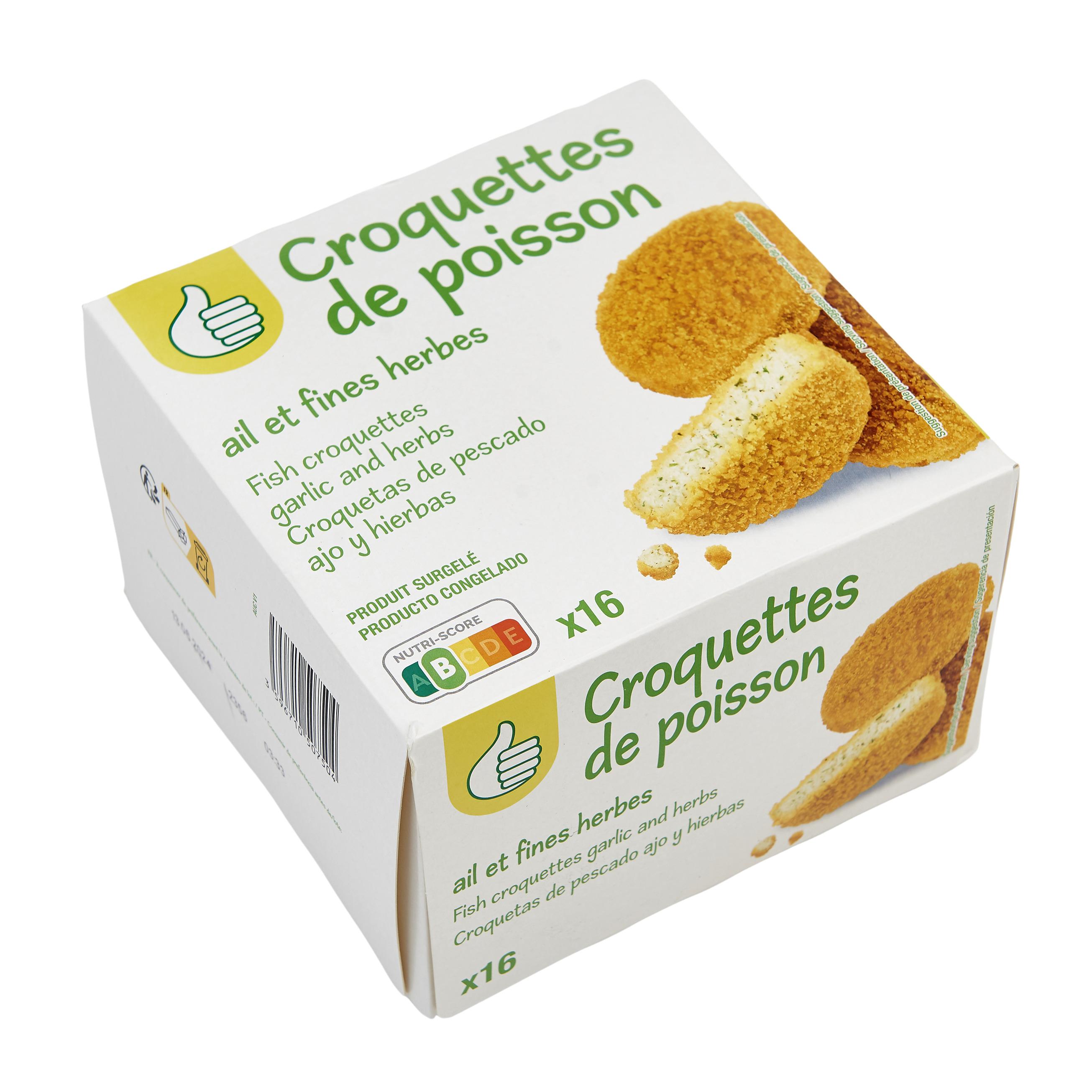 Voir la diapositive 2 : POUCE Croquettes de poisson ail et fines herbes 16 pièces 1kg