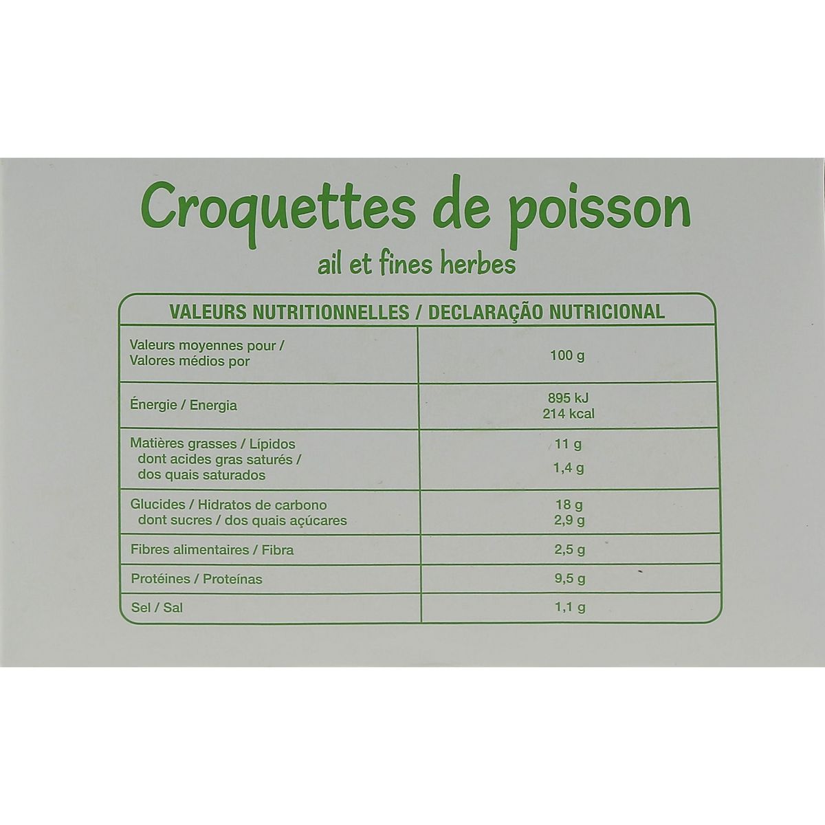 POUCE Croquettes de poisson ail et fines herbes 16 pièces 1kg
