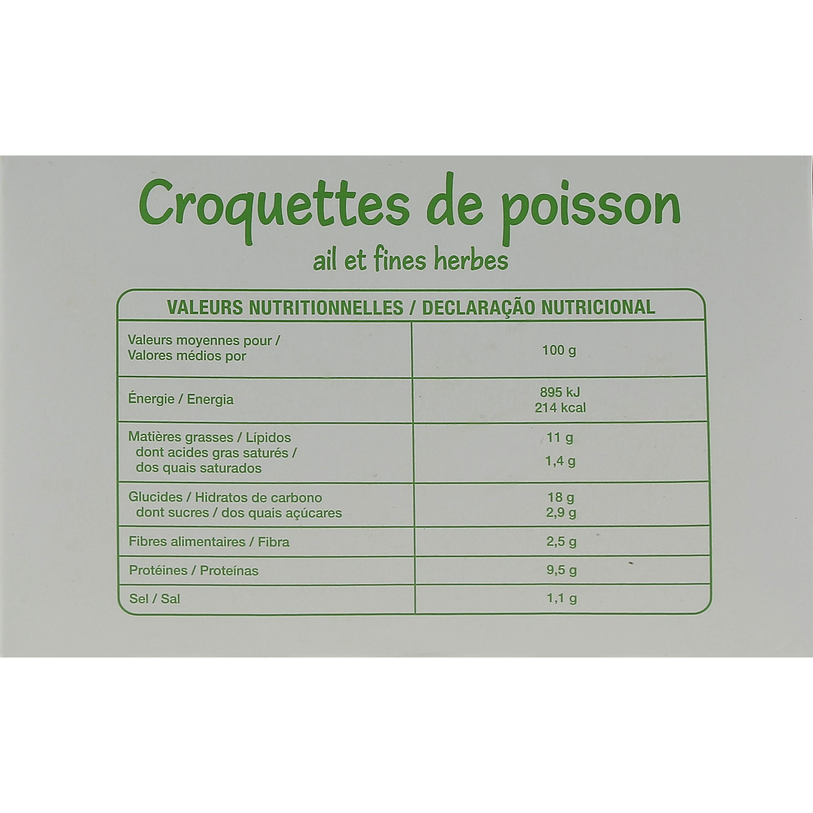 Voir la diapositive 4 : POUCE Croquettes de poisson ail et fines herbes 16 pièces 1kg
