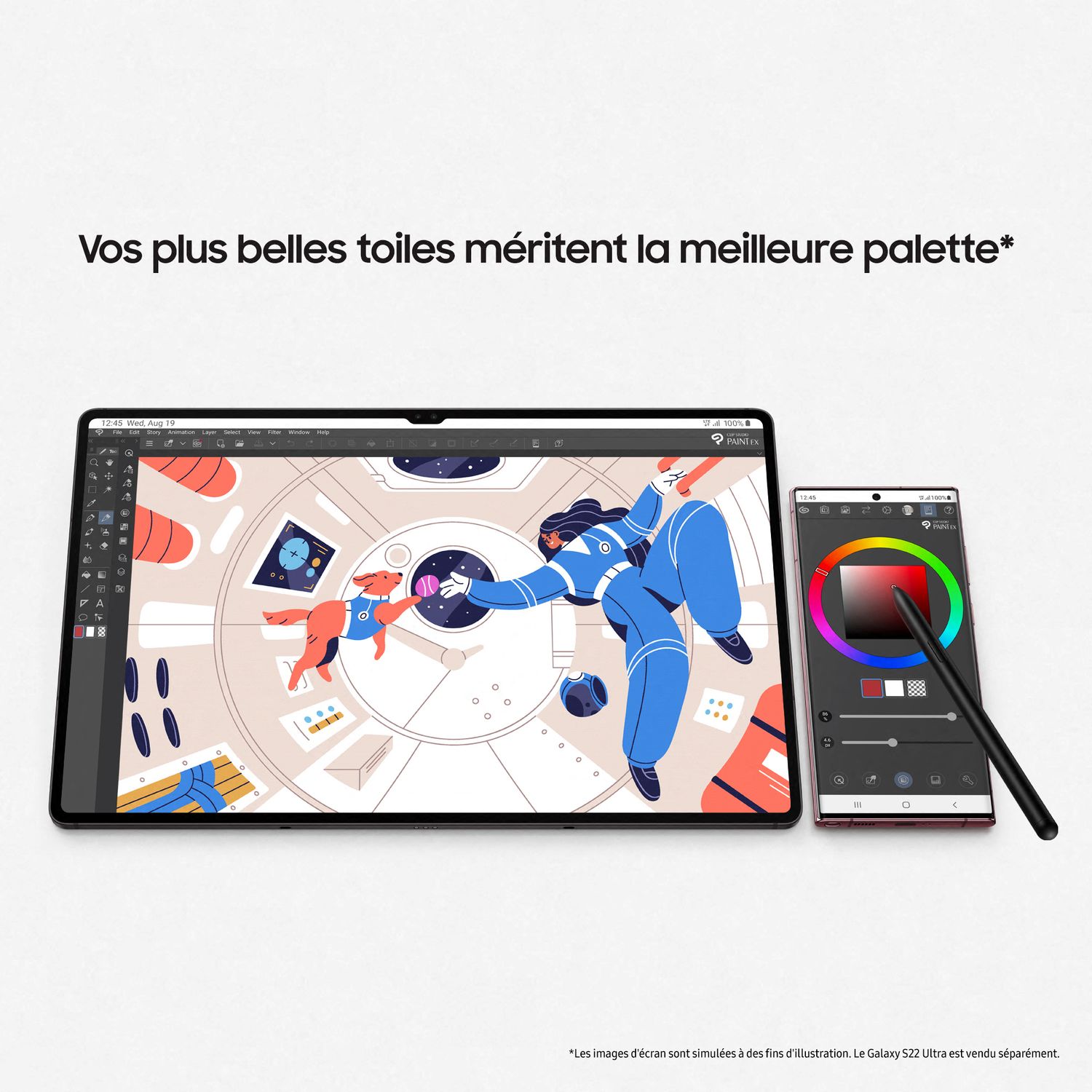 Voir la diapositive 2 : SAMSUNG Tablette tactile TAB S8+ 128 Go - Argent