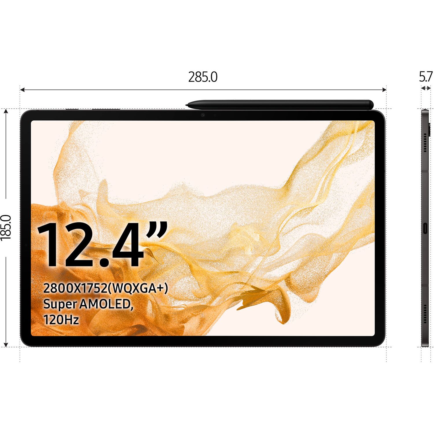 Voir la diapositive 6 : SAMSUNG Tablette tactile TAB S8+ 128 Go - Anthracite