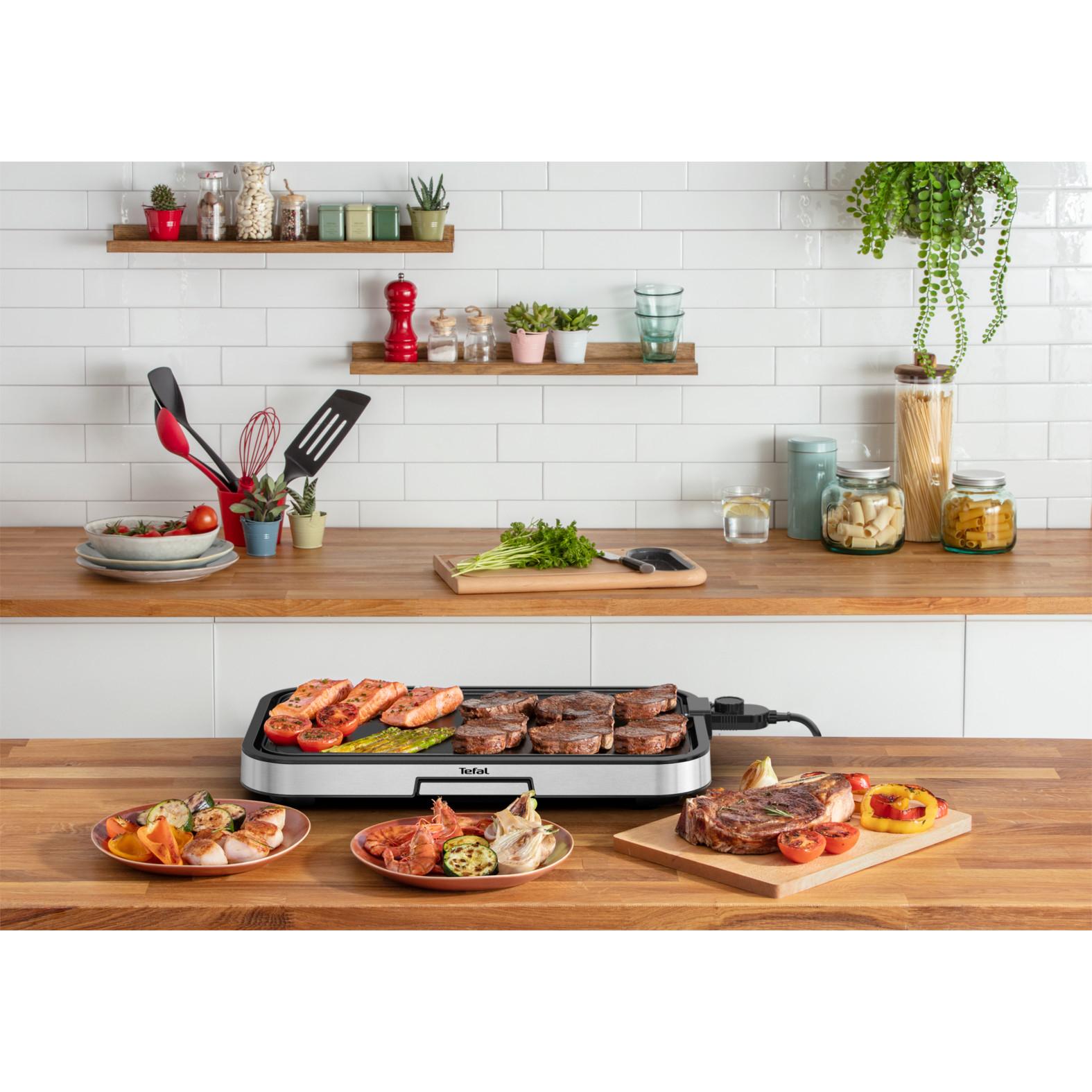 Voir la diapositive 2 : TEFAL Plancha électrique XL CB631D10 - Acier