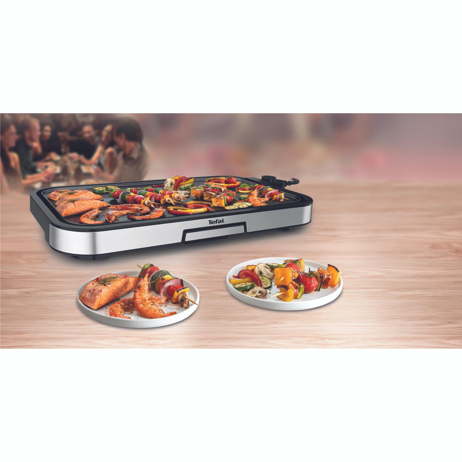 Voir la diapositive 4 : TEFAL Plancha électrique XL CB631D10 - Acier