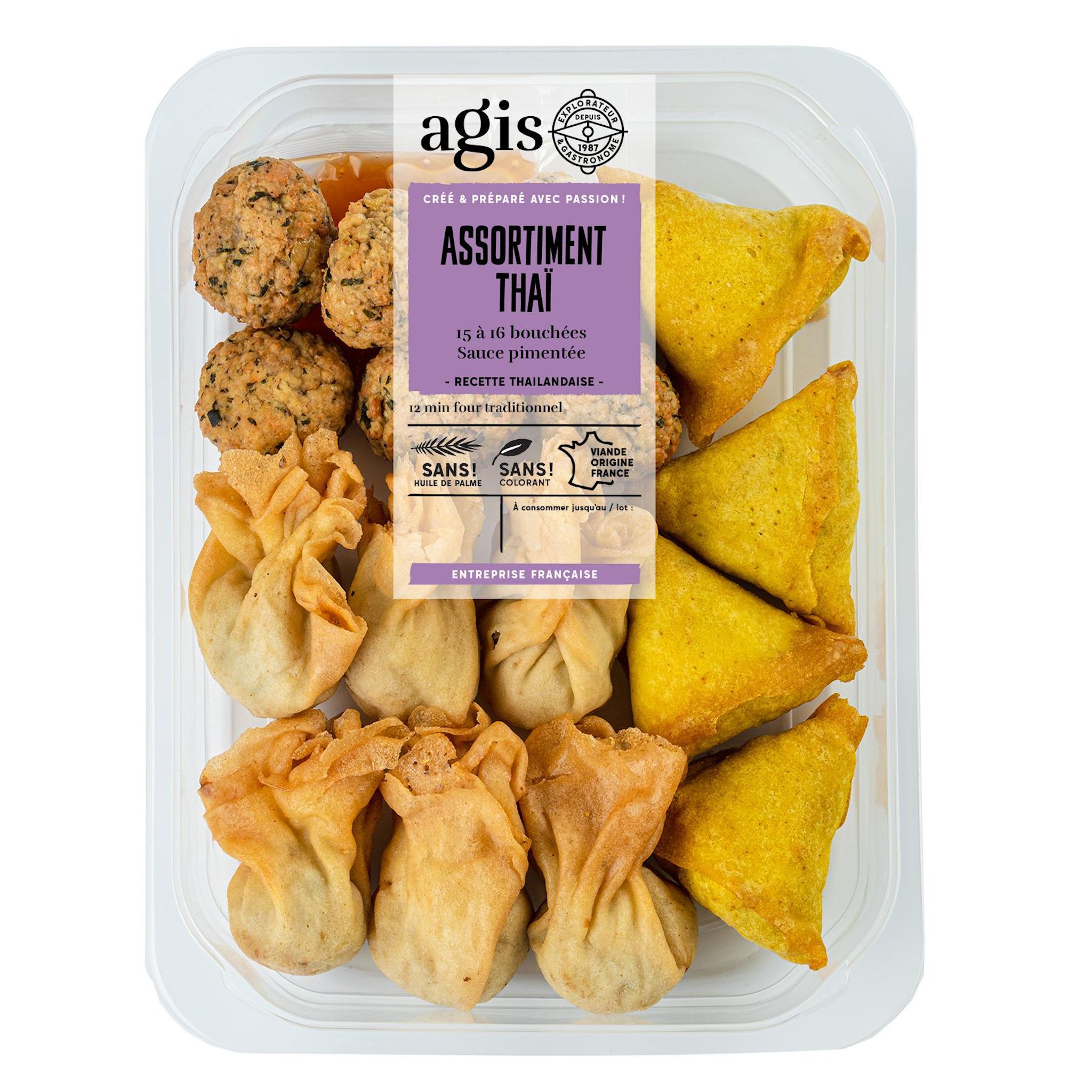 AGIS Assortiment Thaï sauce pimentée 15/16 pièces 360g