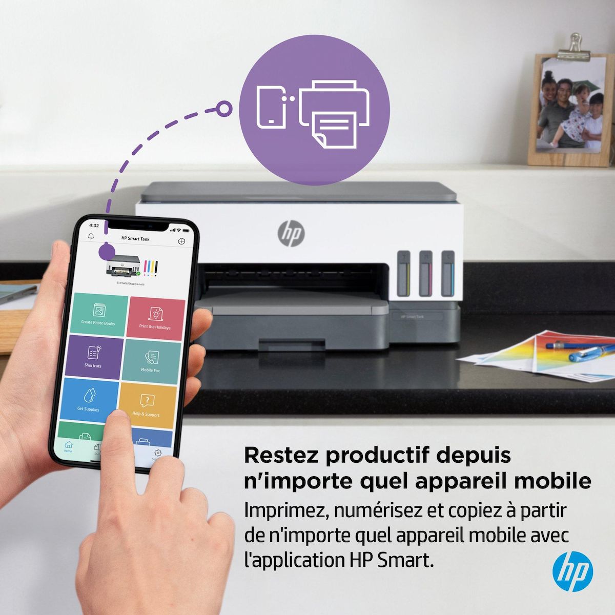 HP Imprimante Jet d'encre SMART TANK PLUS 7005