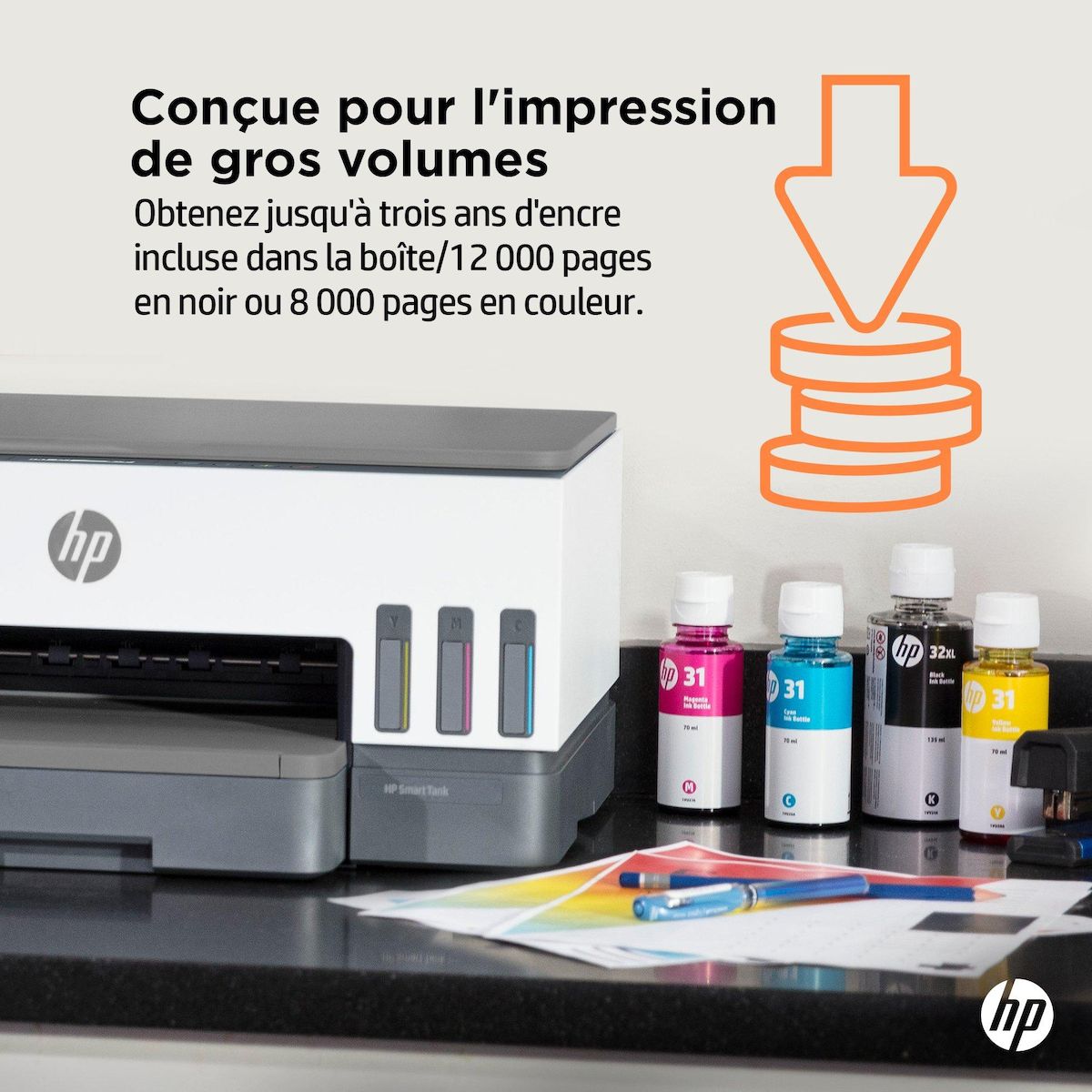 HP Imprimante Jet d'encre SMART TANK PLUS 7005